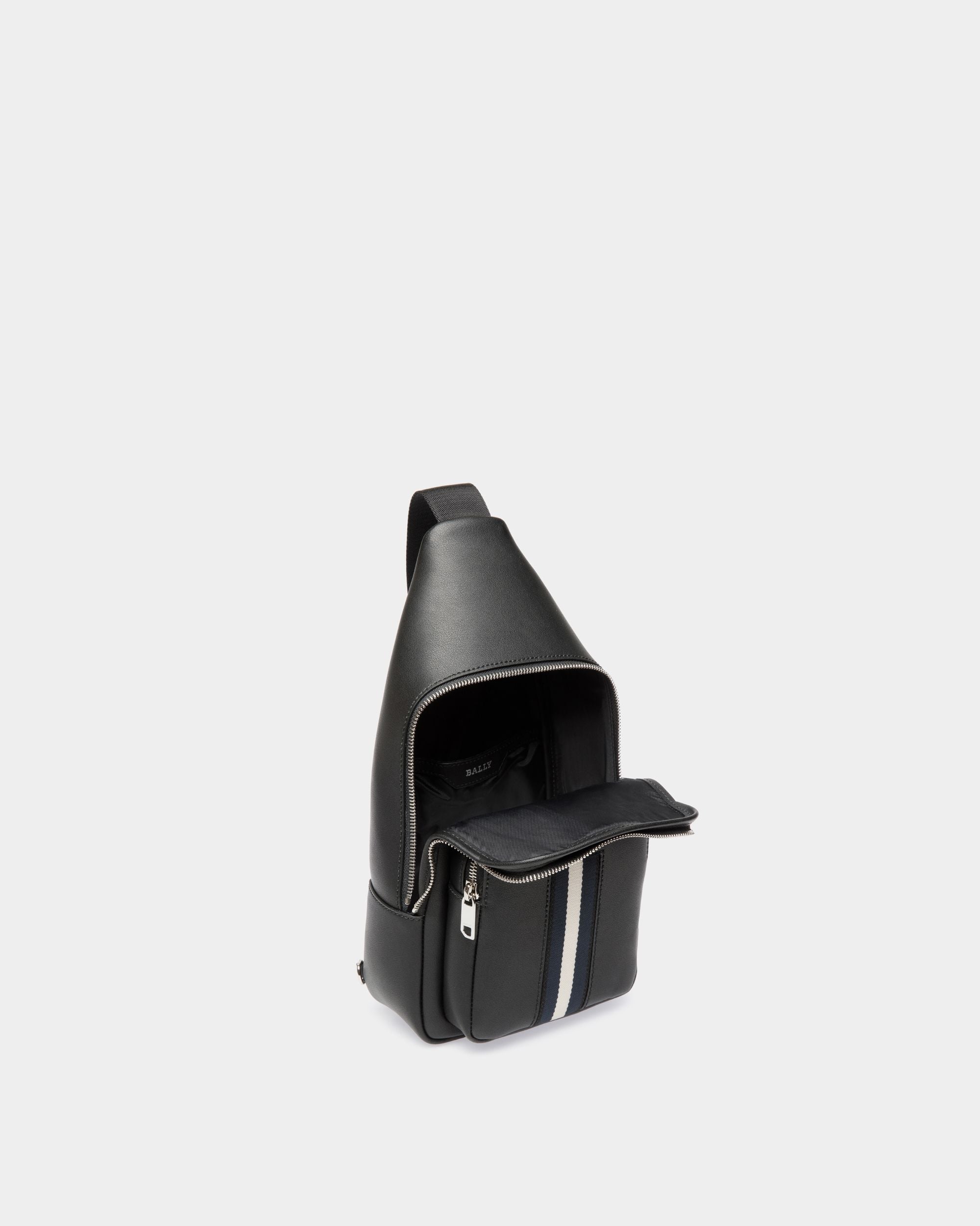 Shoulder Bag In Black Leather - Herren - Bally - 04