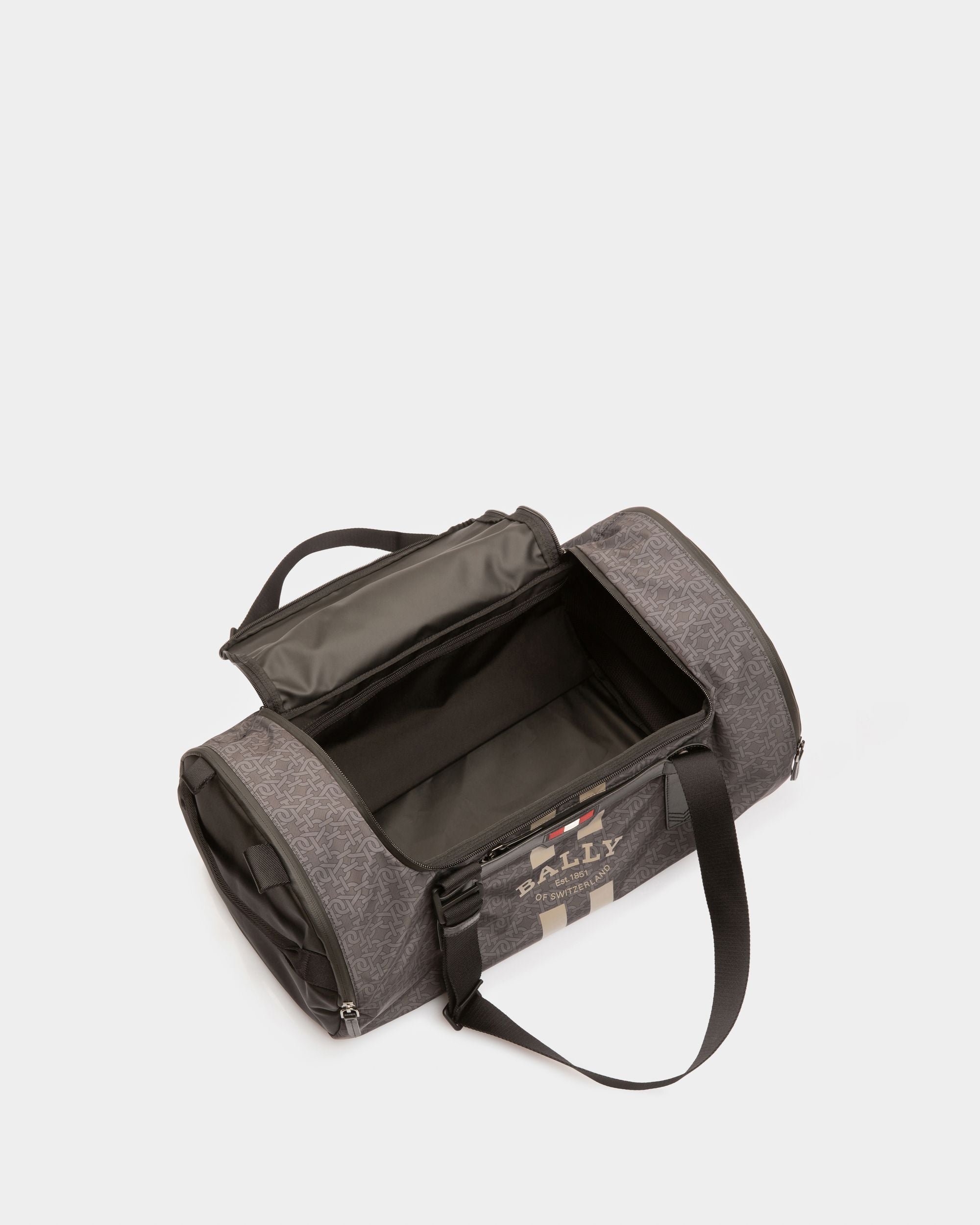 Bally Escape Duffle Bag Aus Braunem Und Schwarzem Nylon Und Textil - Herren - Bally - 03