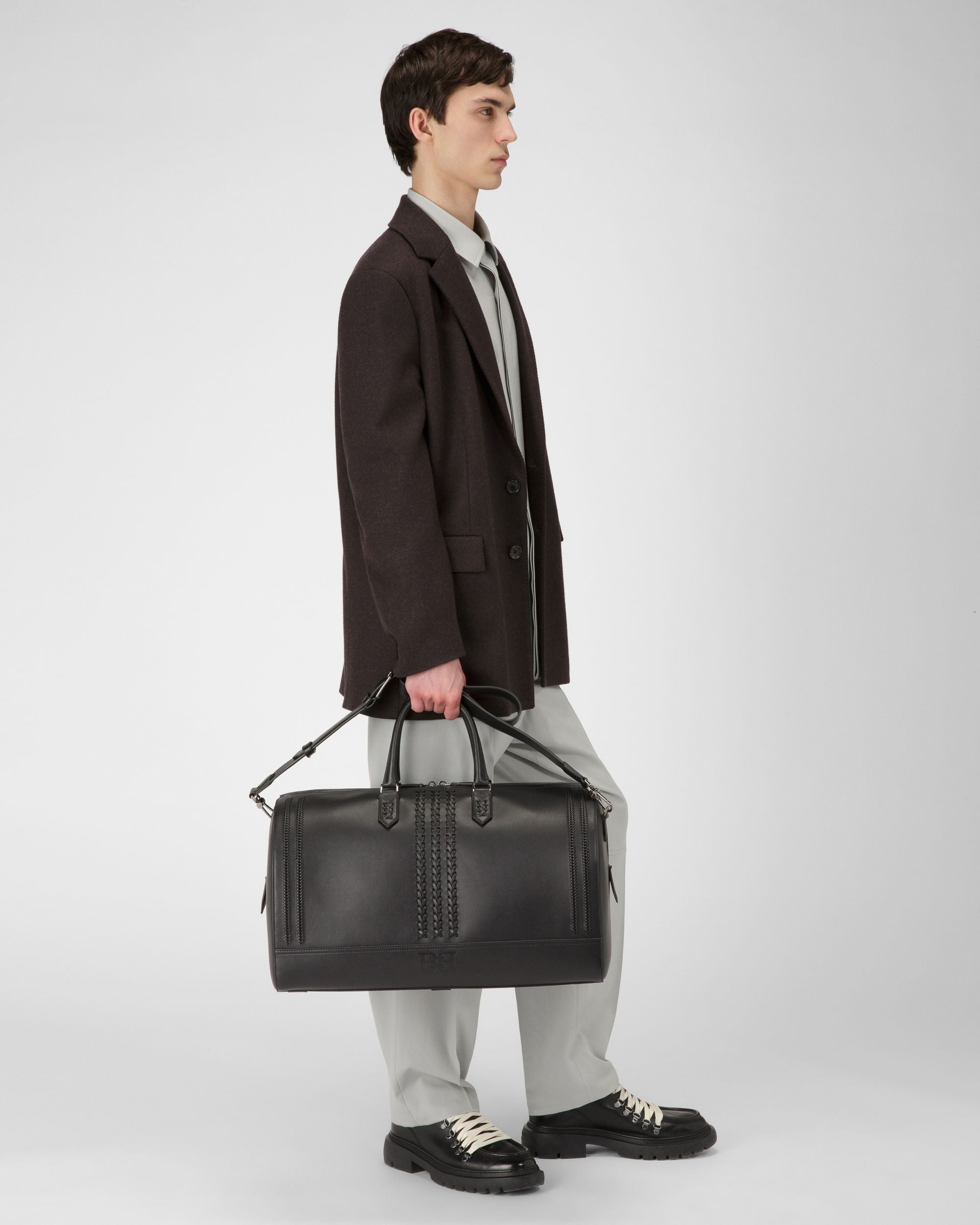 Caien Weekender-Tasche Aus Schwarzem Leder - Herren - Bally - 06