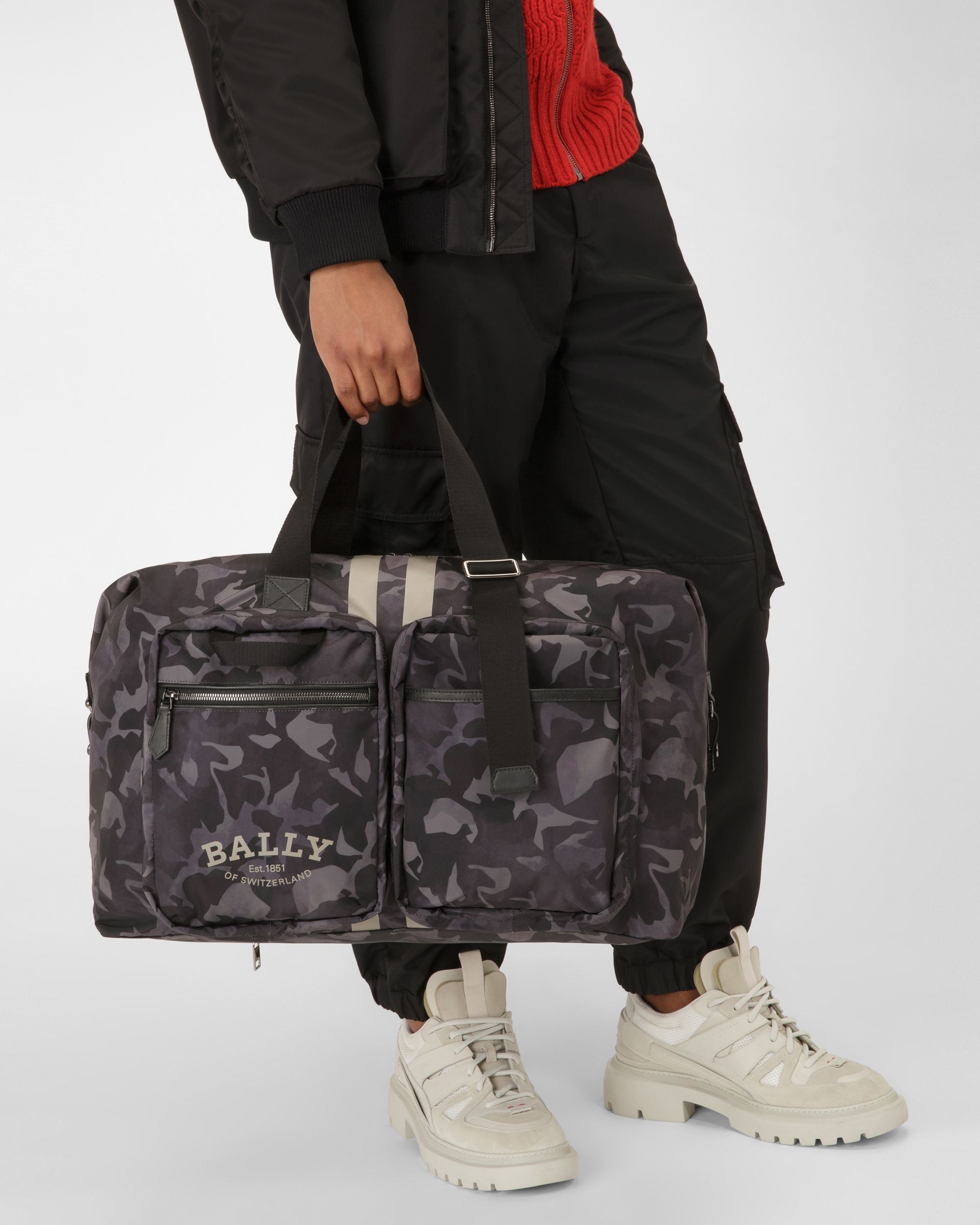 Fesder Weekender-Tasche Aus Schwarzem Nylon - Herren - Bally - 02
