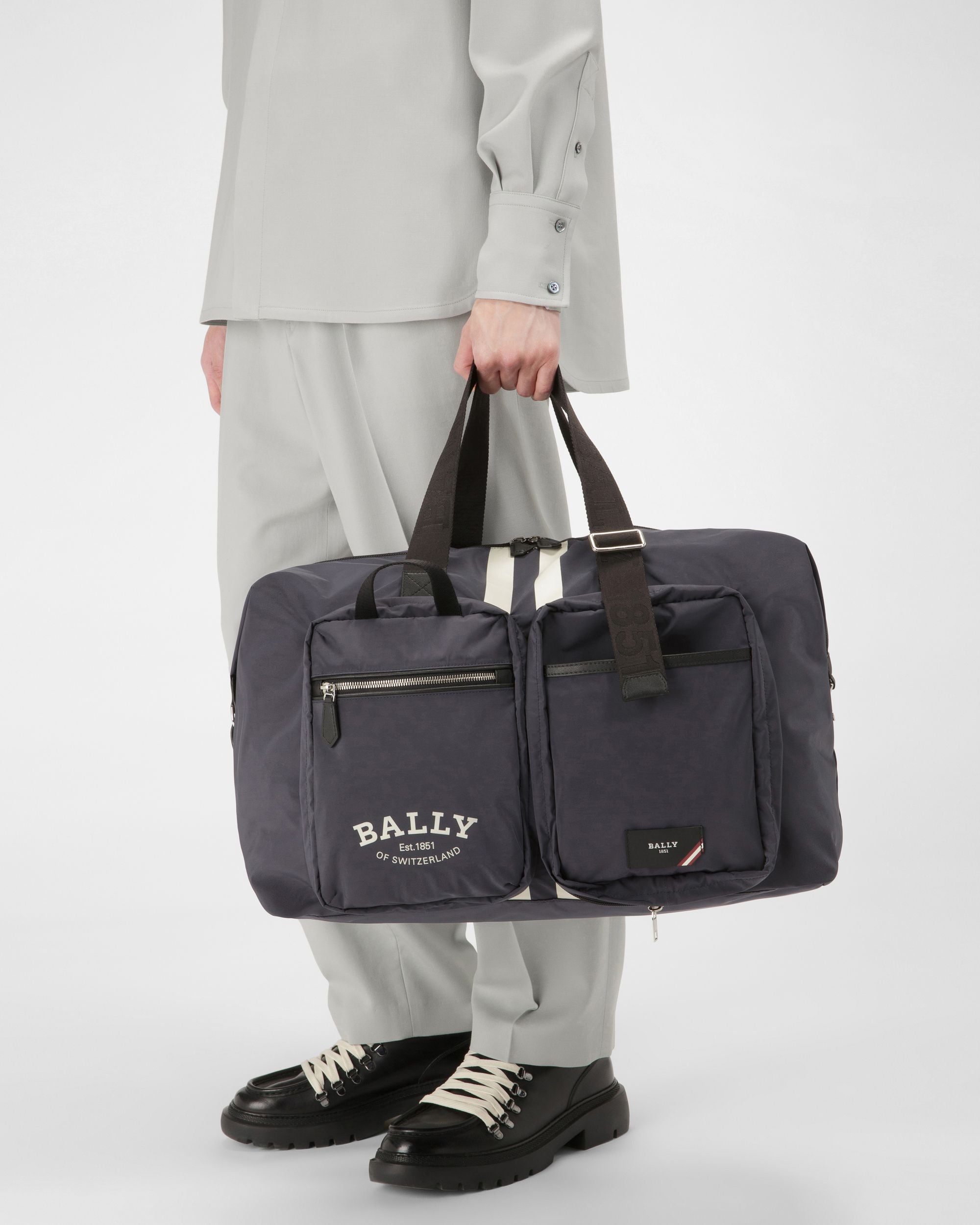 Fesder Reisetasche Aus Schwarzem Nylon - Herren - Bally - 01