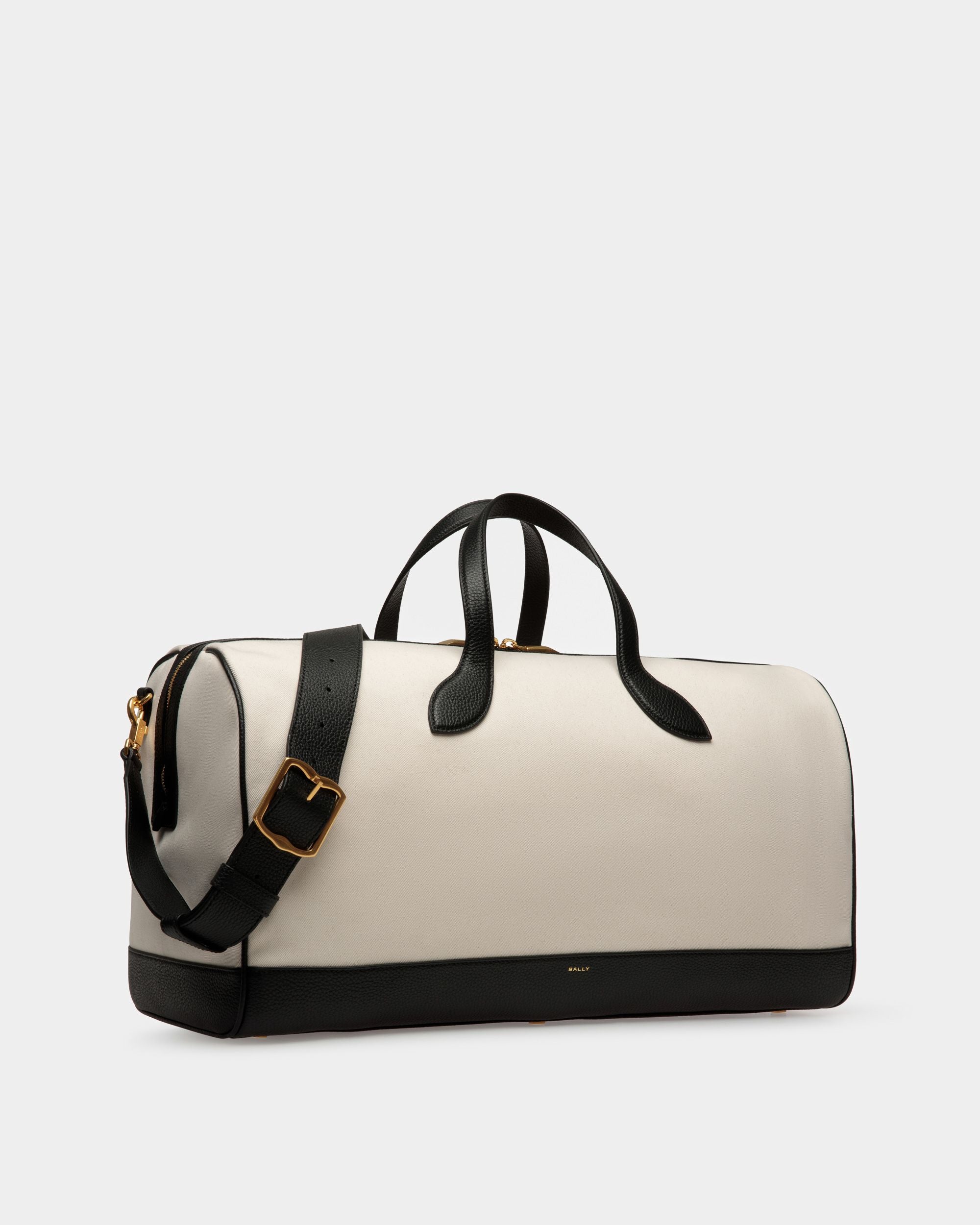 Bar Reisetasche Aus Stoff Und Leder In Natur Und Schwarz - Herren - Bally - 03