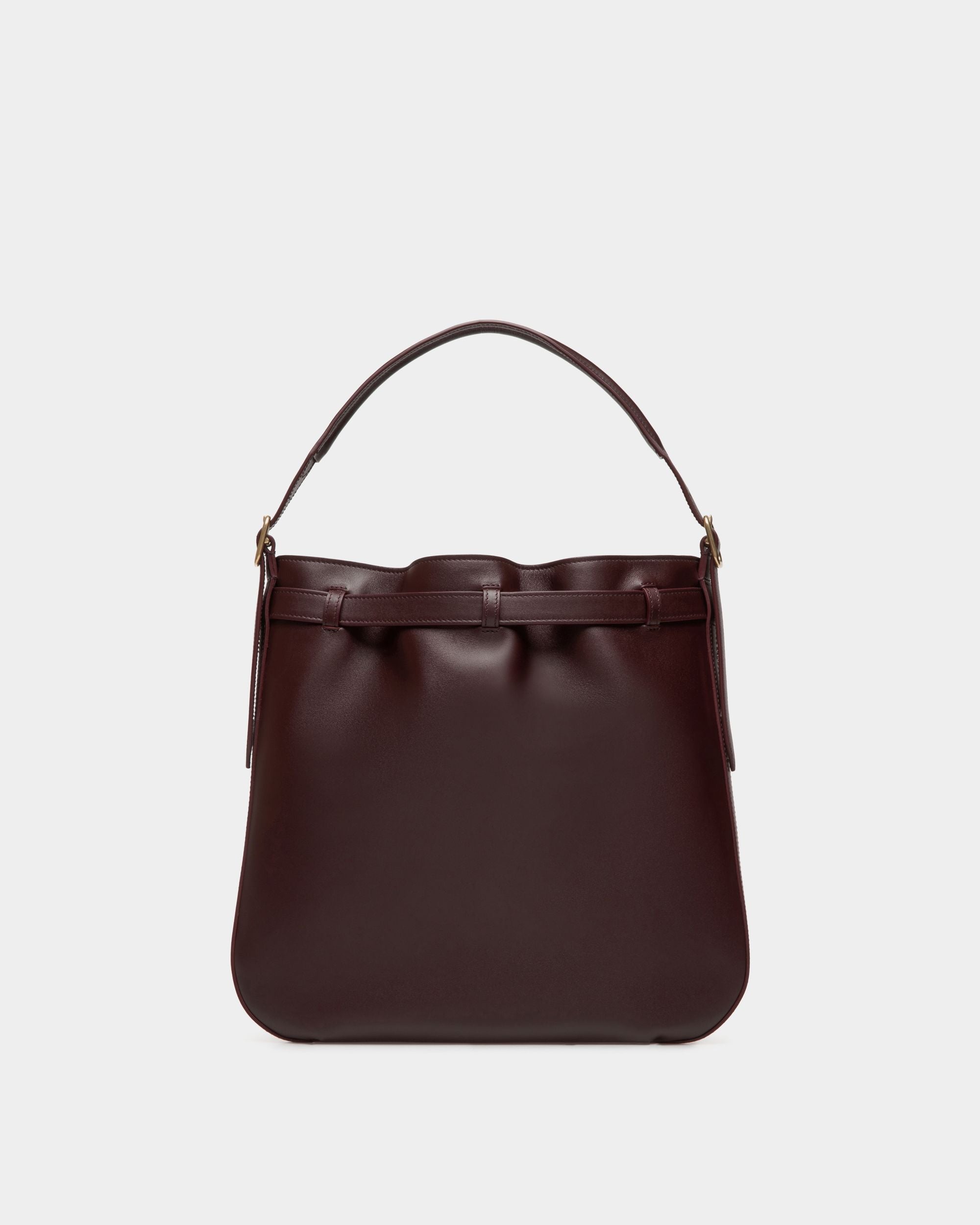 Beckett Crossbody Bag In Deep Burgundy Leather - Herren - Bally - 01