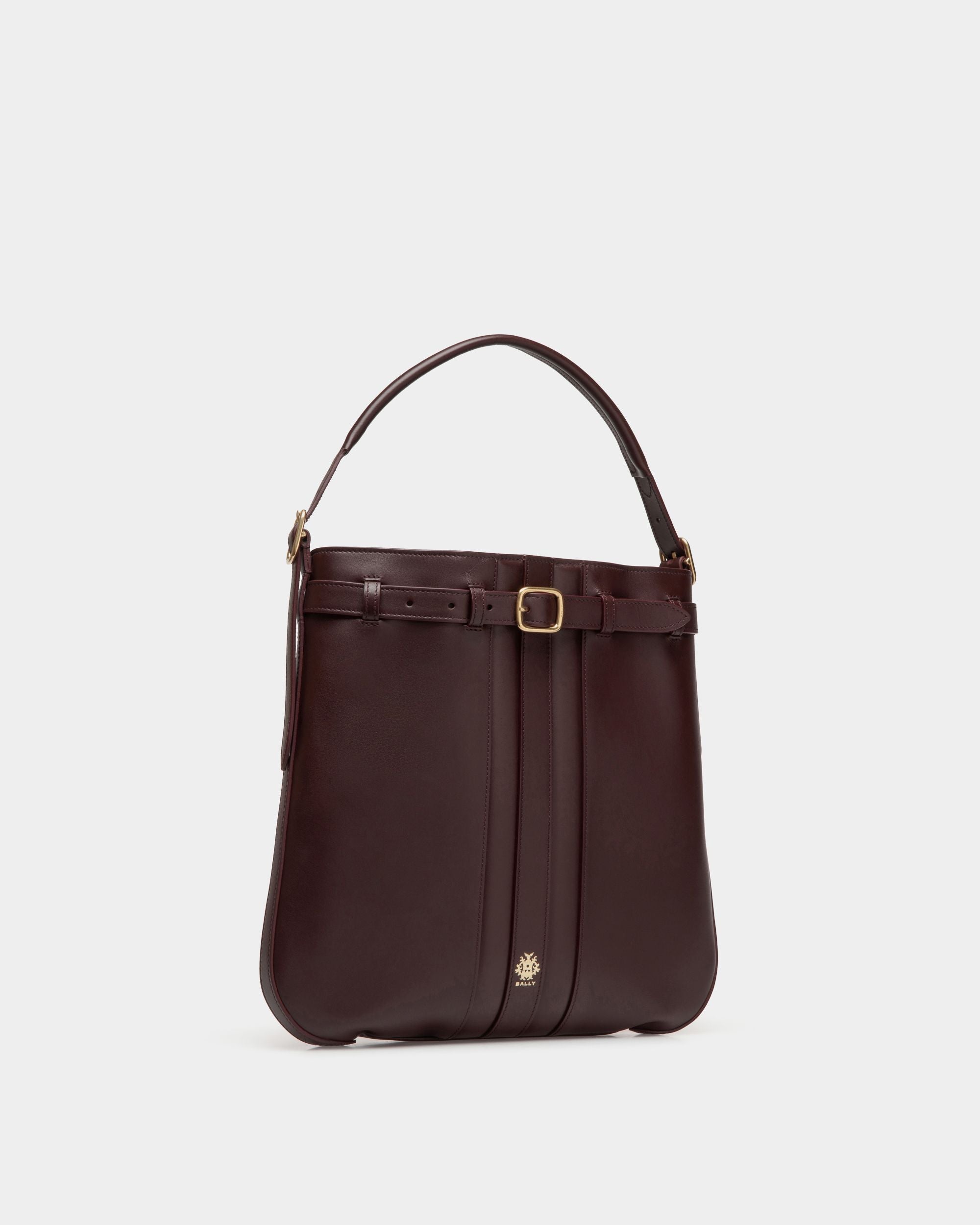 Beckett Crossbody Bag In Deep Burgundy Leather - Herren - Bally - 02