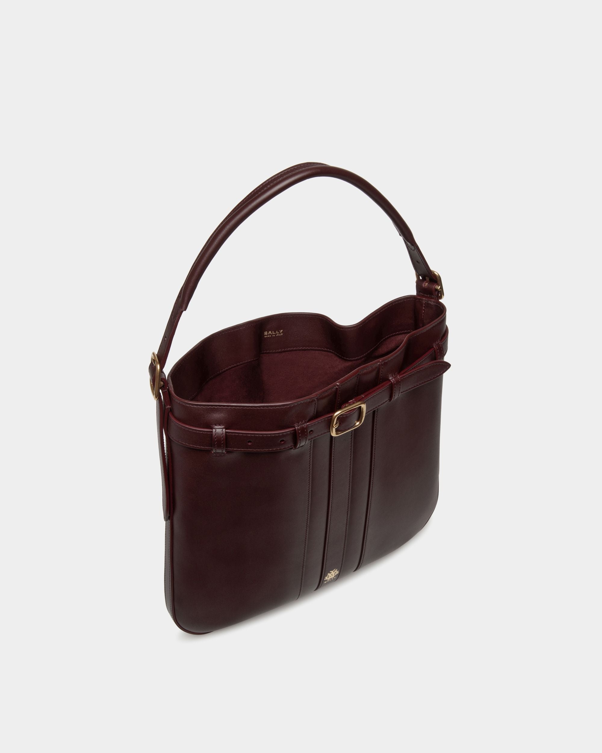 Beckett Crossbody Bag In Deep Burgundy Leather - Herren - Bally - 03
