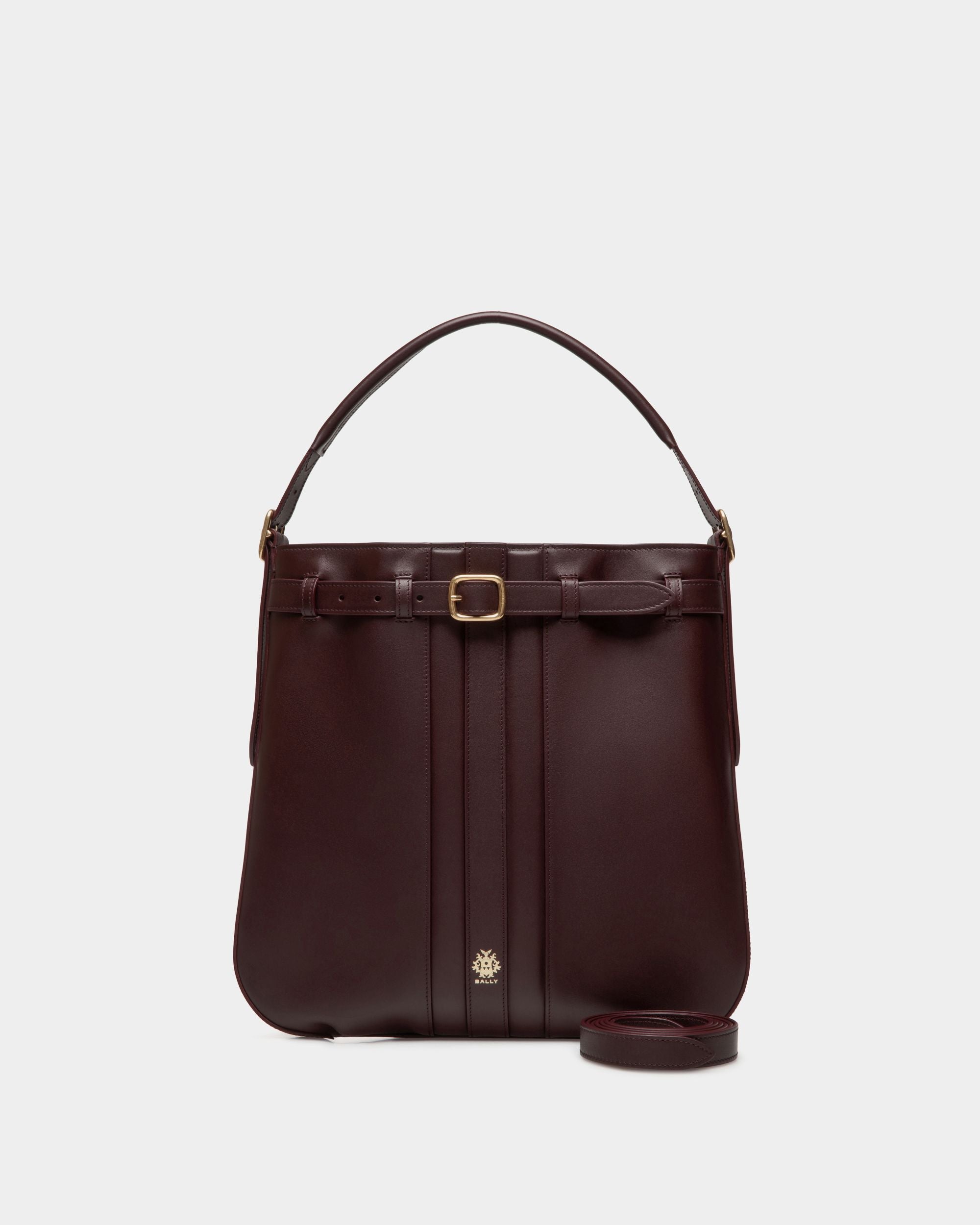 Beckett Crossbody Bag In Deep Burgundy Leather - Herren - Bally - 05