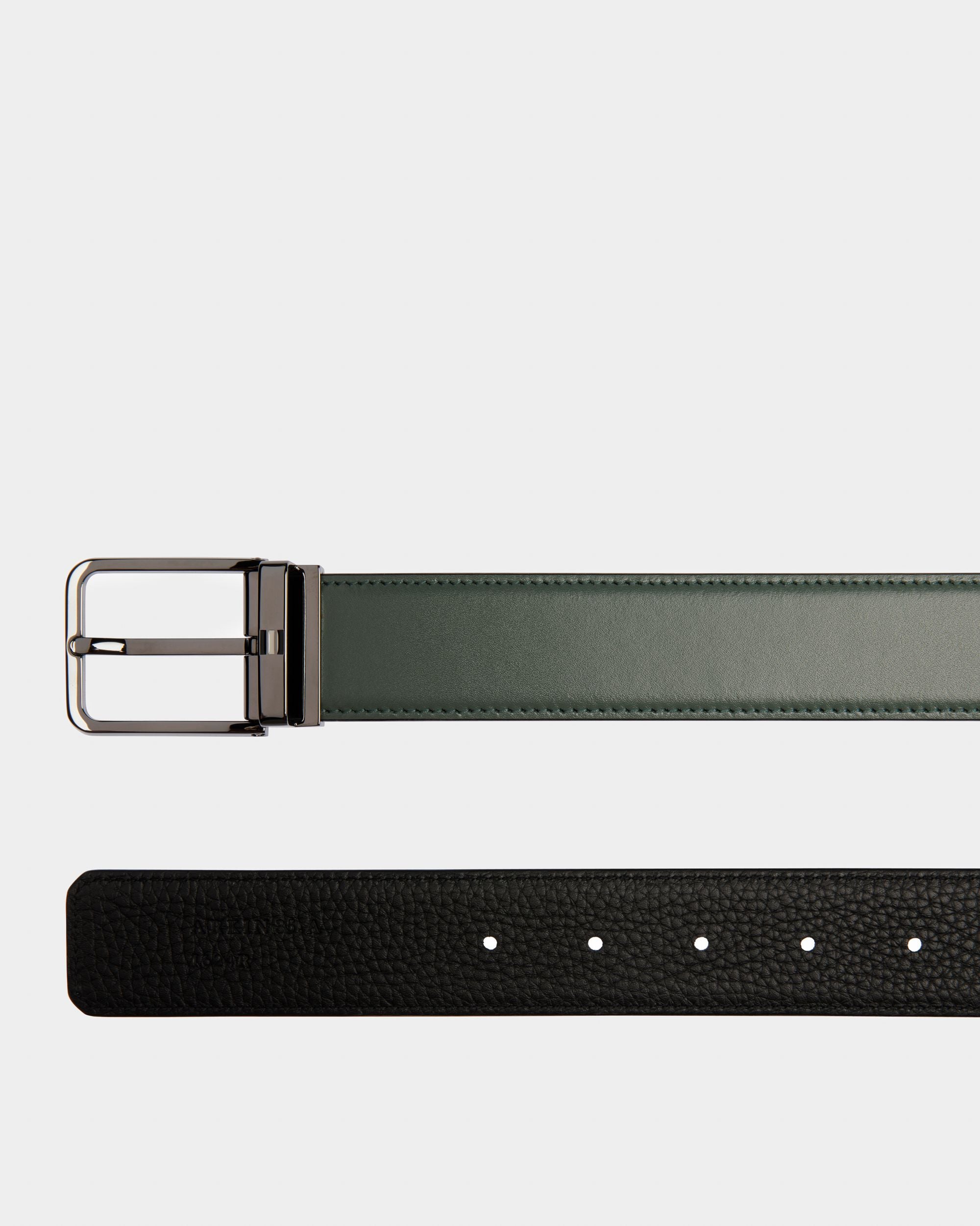 Arkin Ledergürtel 35 Mm In Schwarz Und Grün - Herren - Bally - 02