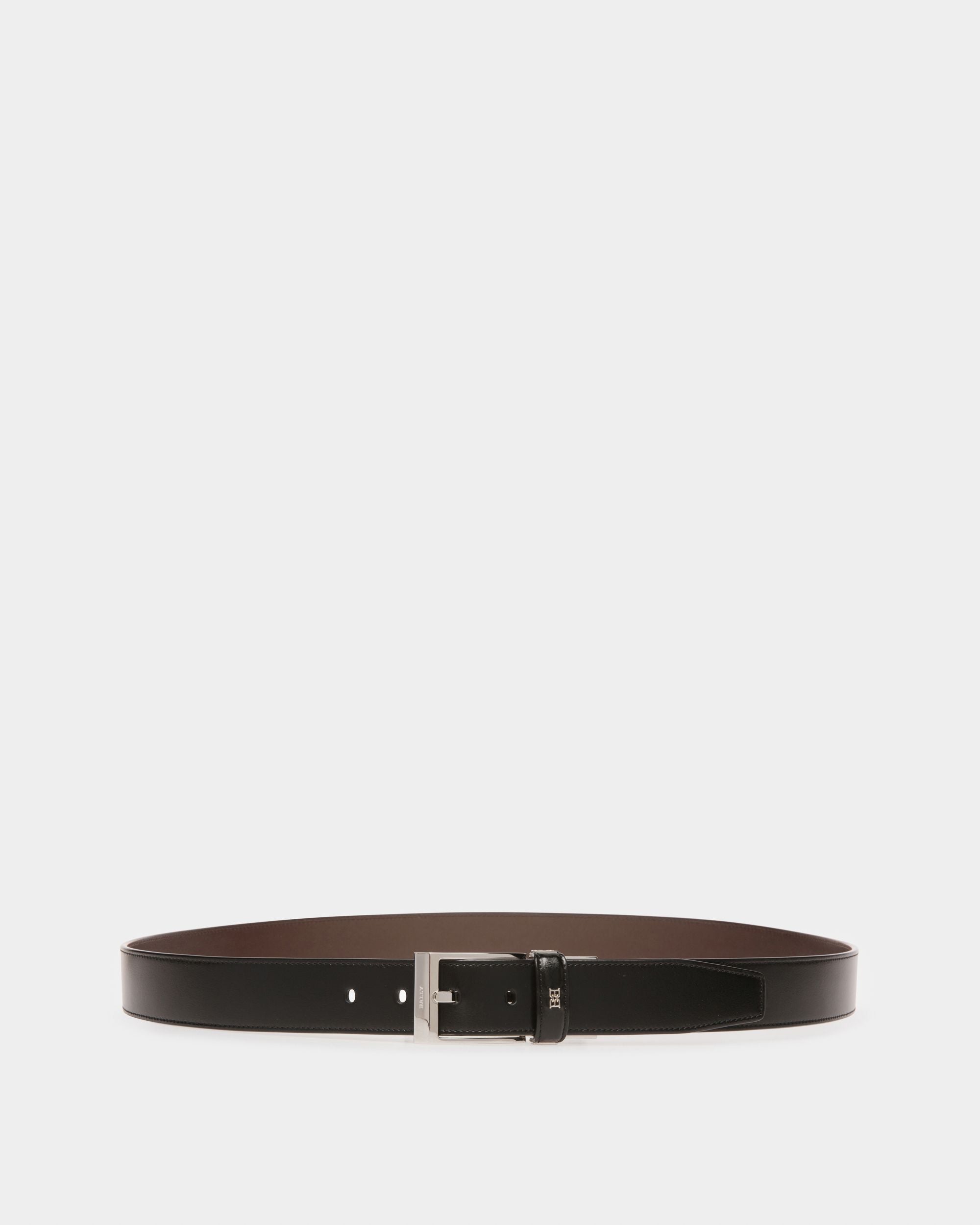 Shiff 35 Mm Breiter Gürtel Aus Schwarz-Braunem Leder - Herren - Bally - 01