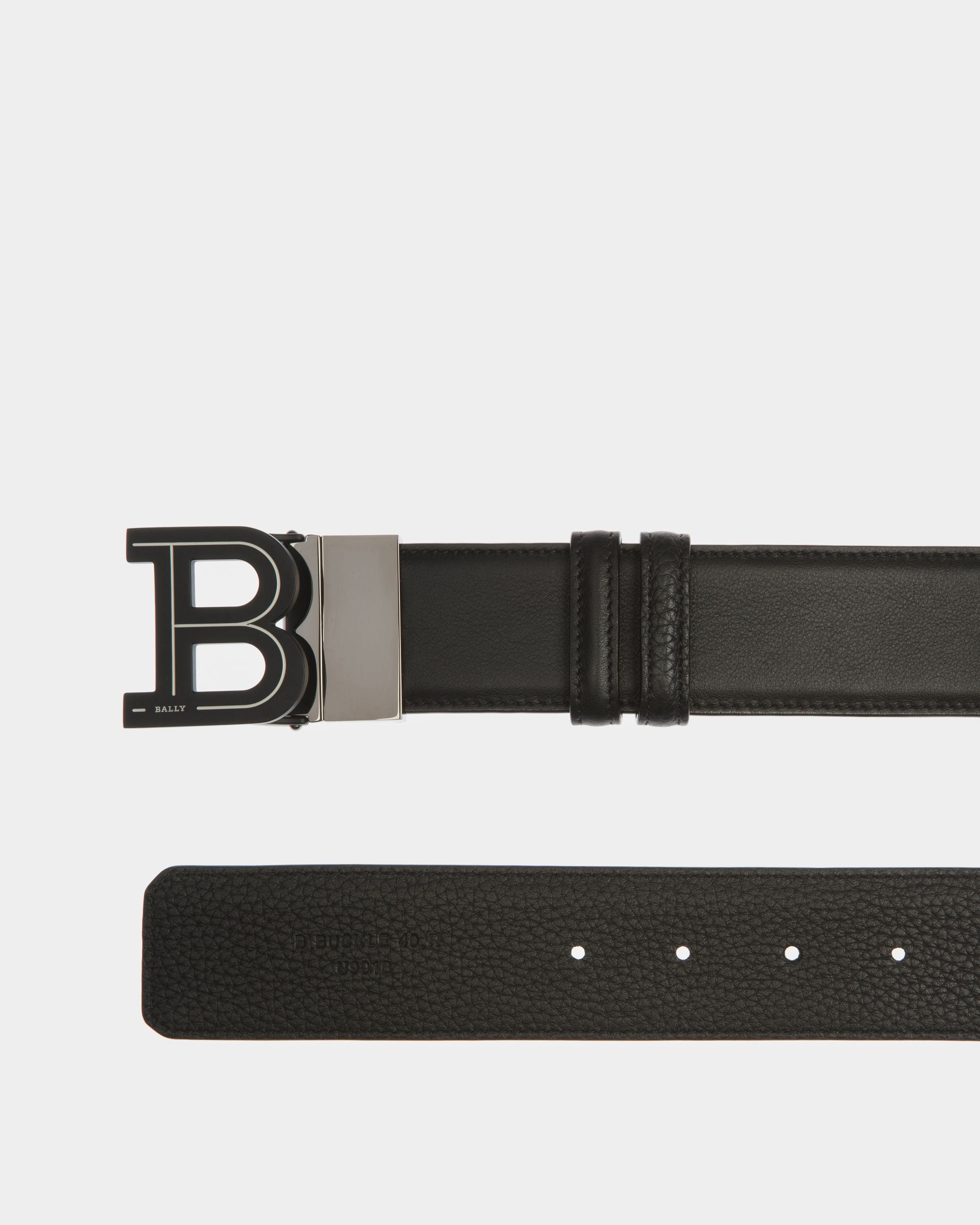 B-Schnalle 40 Mm Breiter Gürtel Aus Schwarzem Leder - Herren - Bally - 02