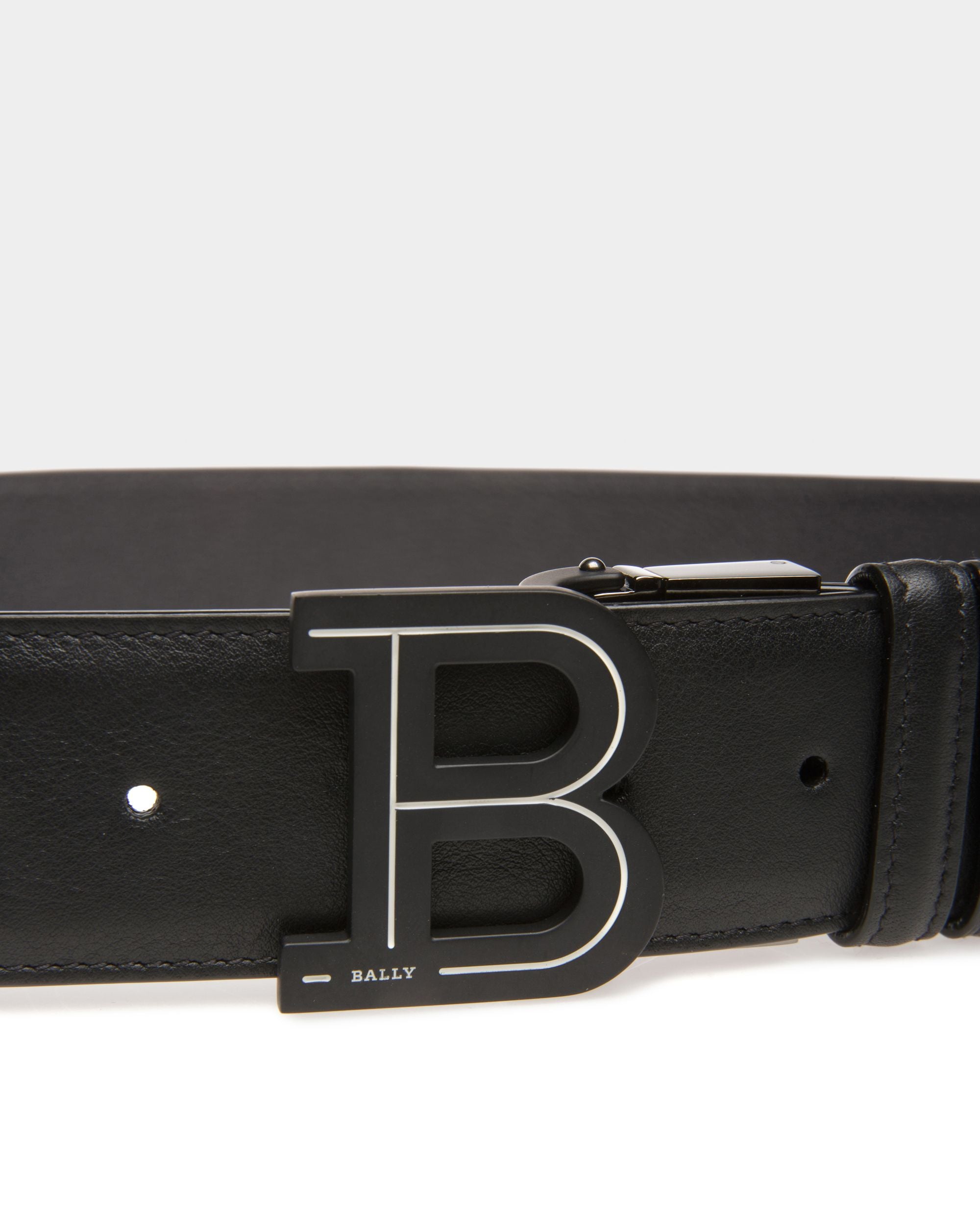 B-Schnalle 40 Mm Breiter Gürtel Aus Schwarzem Leder - Herren - Bally - 03