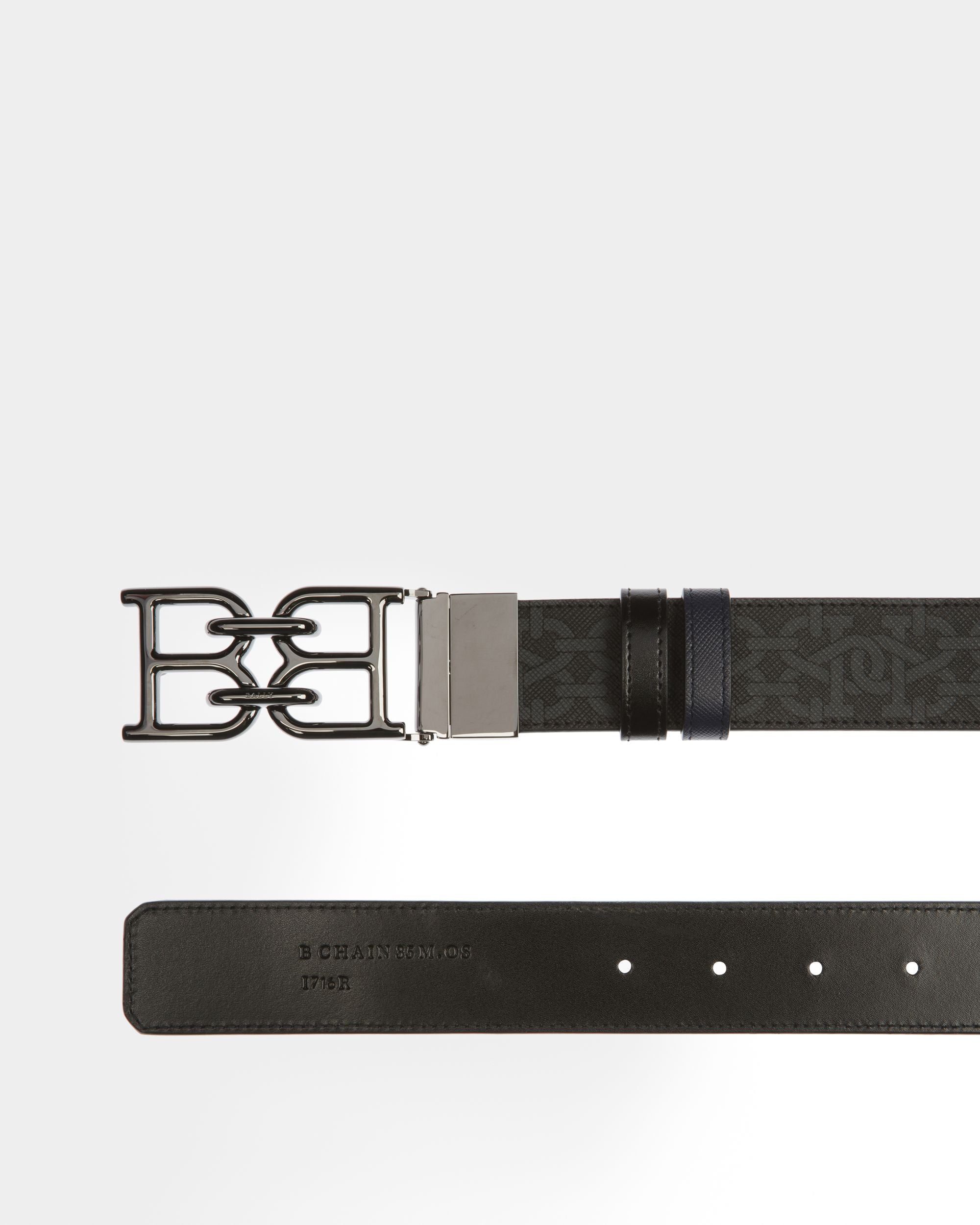 Bb-Motiv 35 Mm Breiter Gürtel Aus Grauem Tpu - Herren - Bally - 02
