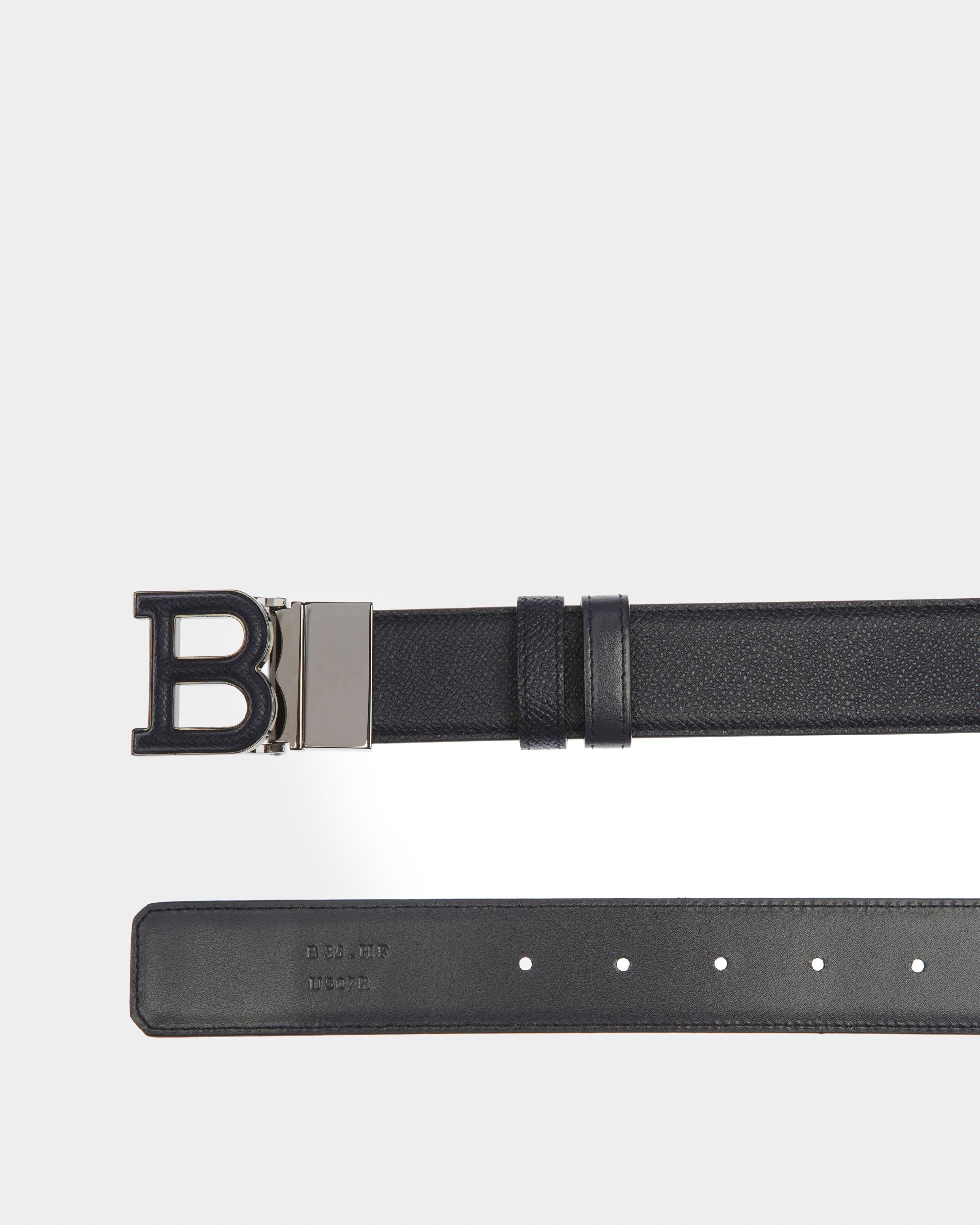 B 35 Mm Breiter Gürtel Aus Marineblauem Leder - Herren - Bally - 02