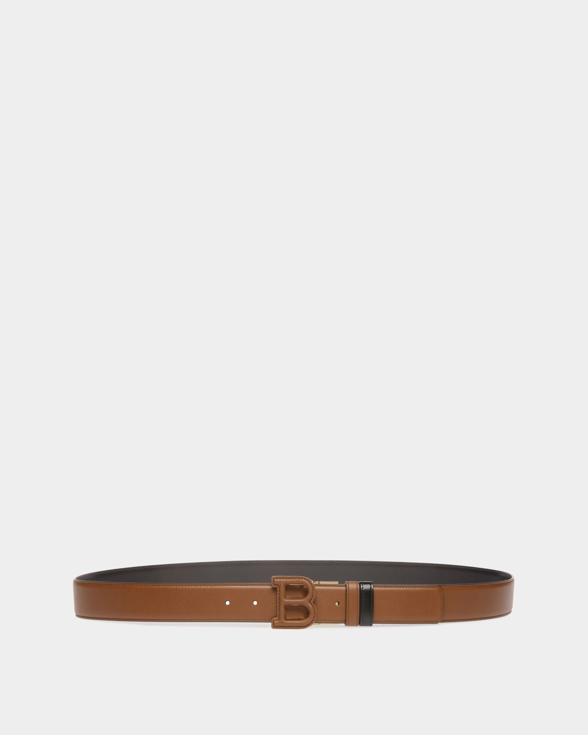 Gürtel Mit Bally Iconic-Schnalle 35 Mm Aus Braunem Und Schwarzem Leder - Herren - Bally - 01