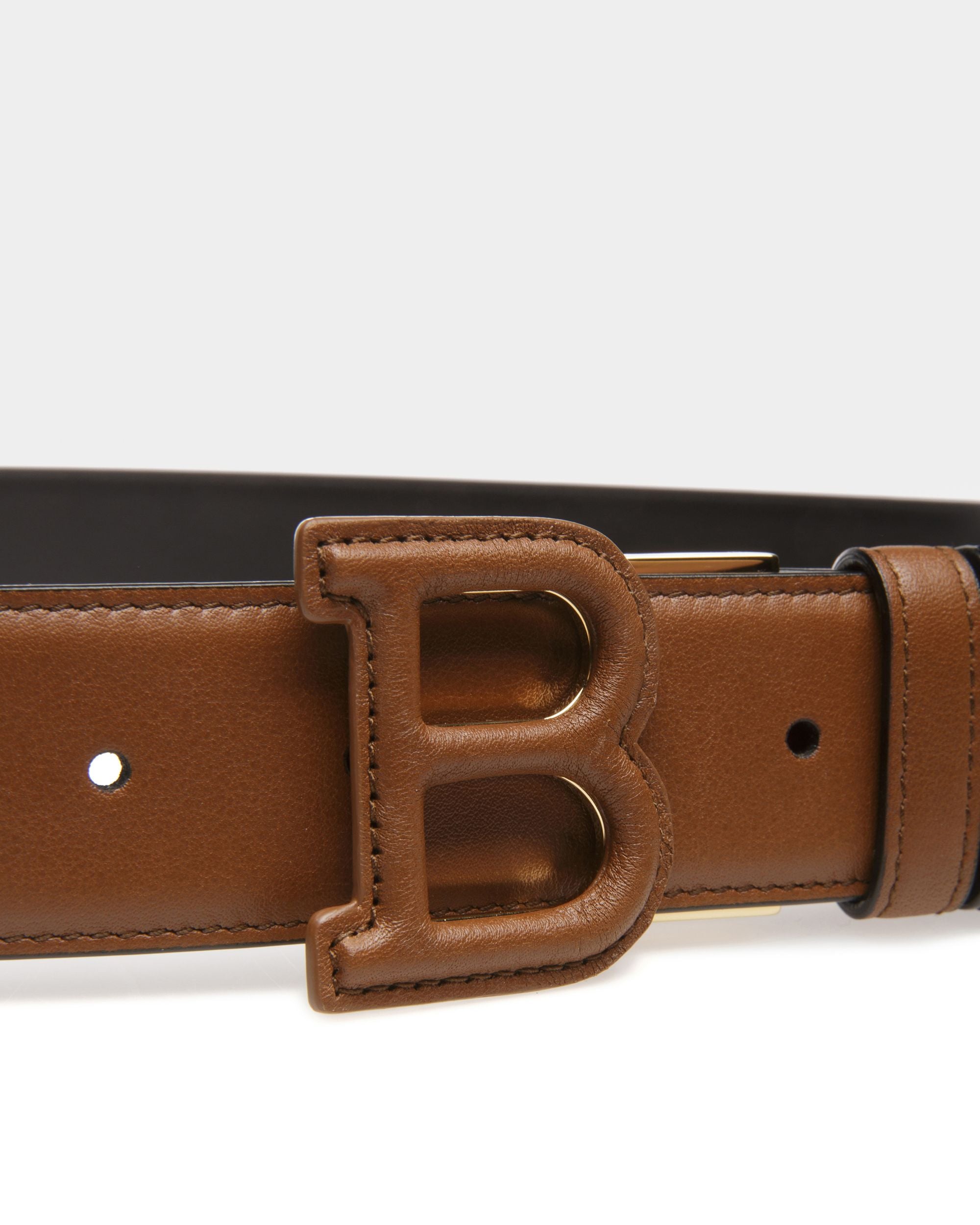 Gürtel Mit Bally Iconic-Schnalle 35 Mm Aus Braunem Und Schwarzem Leder - Herren - Bally - 03
