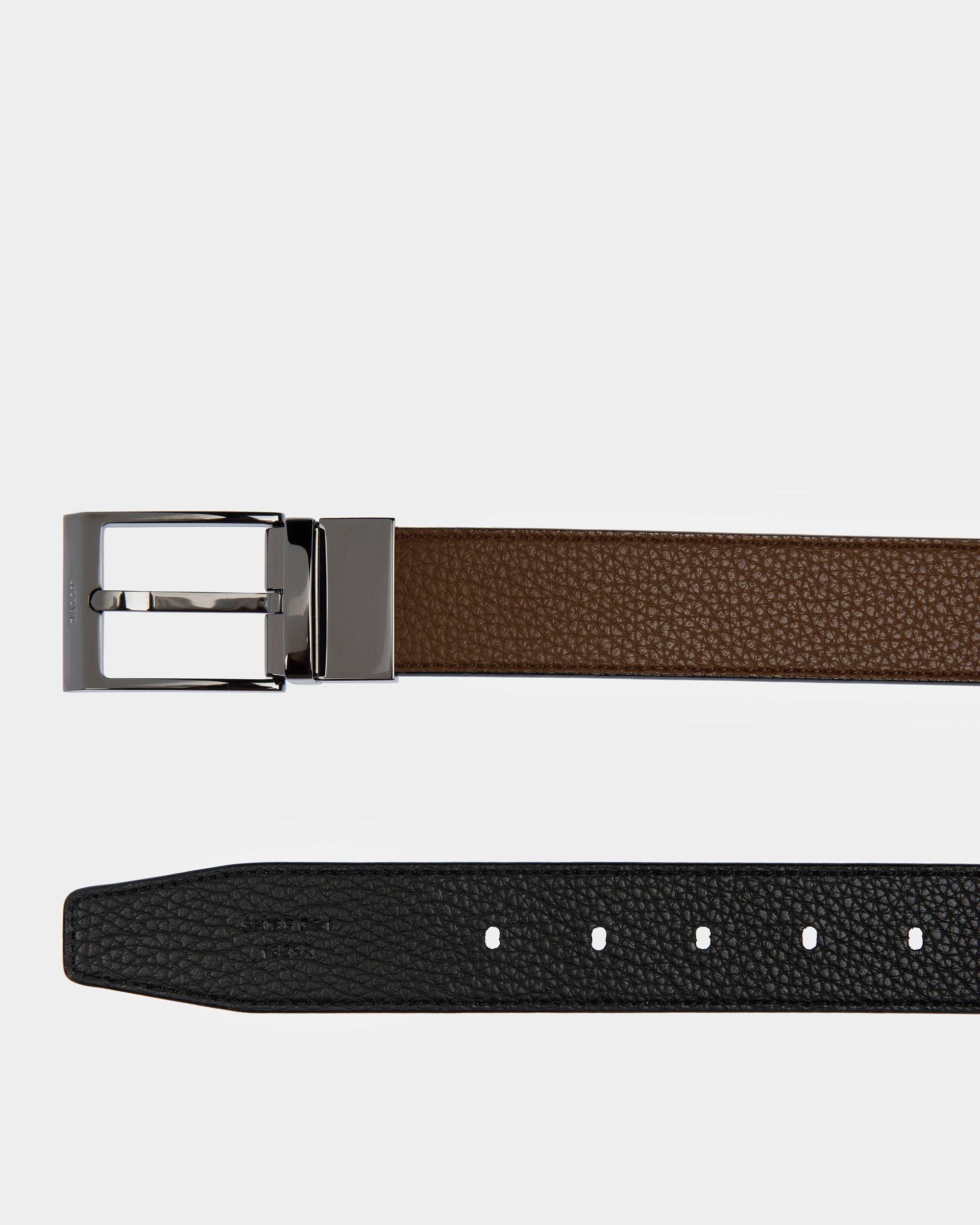 Shiff Gürtel Aus Leder In Braun Und Schwarz - Herren - Bally - 02