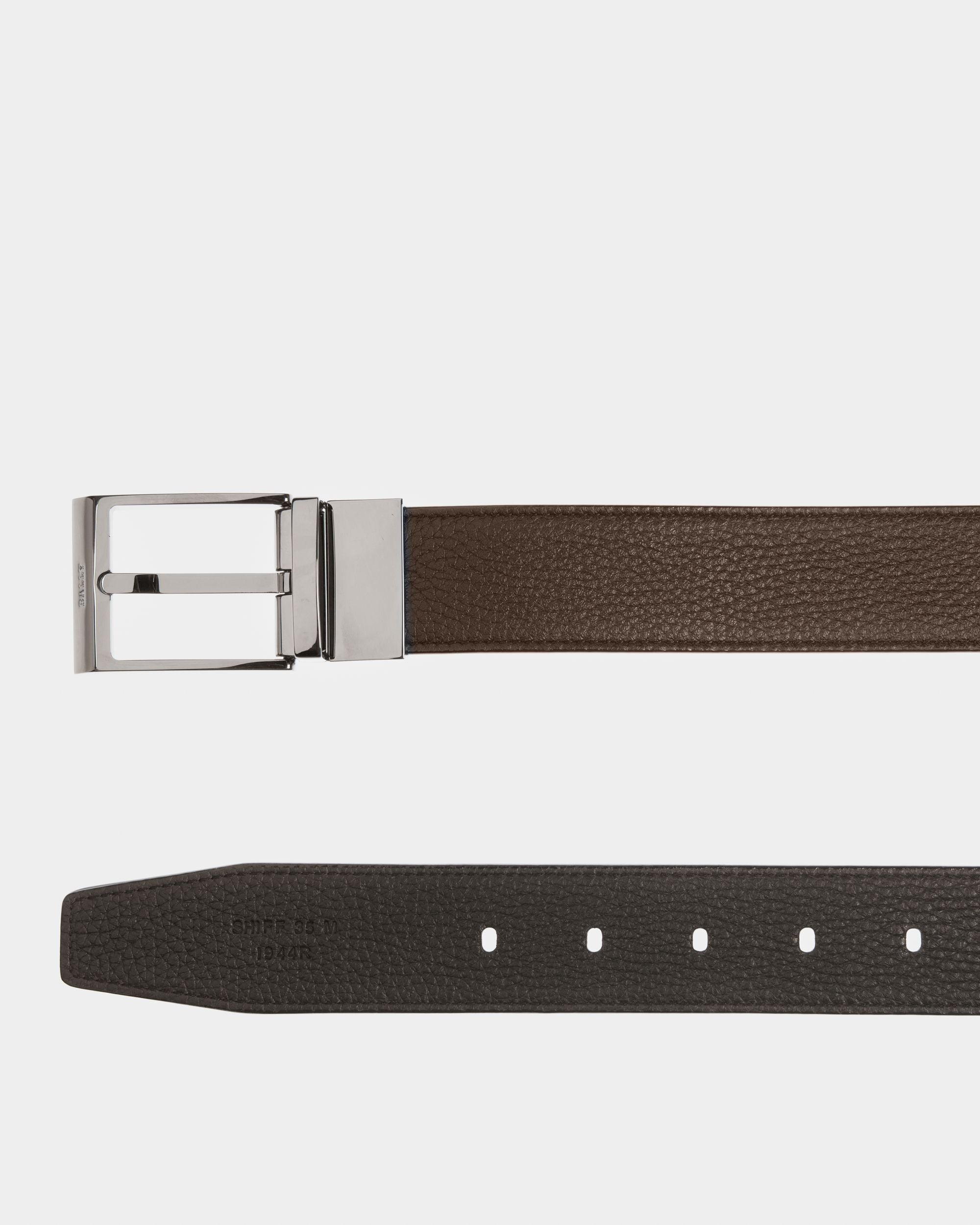 Shiff Ledergürtel 35 mm In Schwarz Und Braun - Herren - Bally - 02