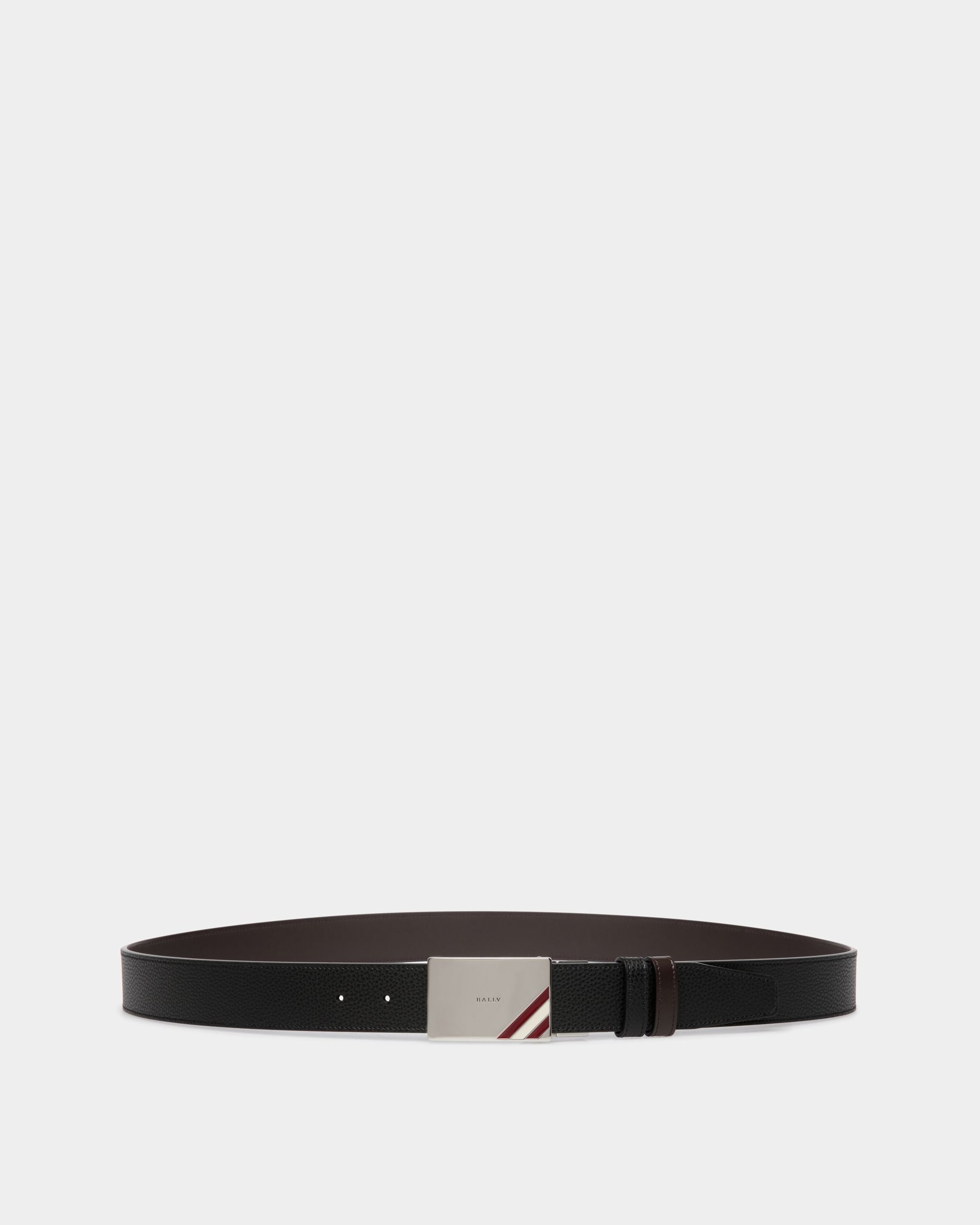Adjustable-Reversible Belt In Black Leather - Herren - Bally - 01