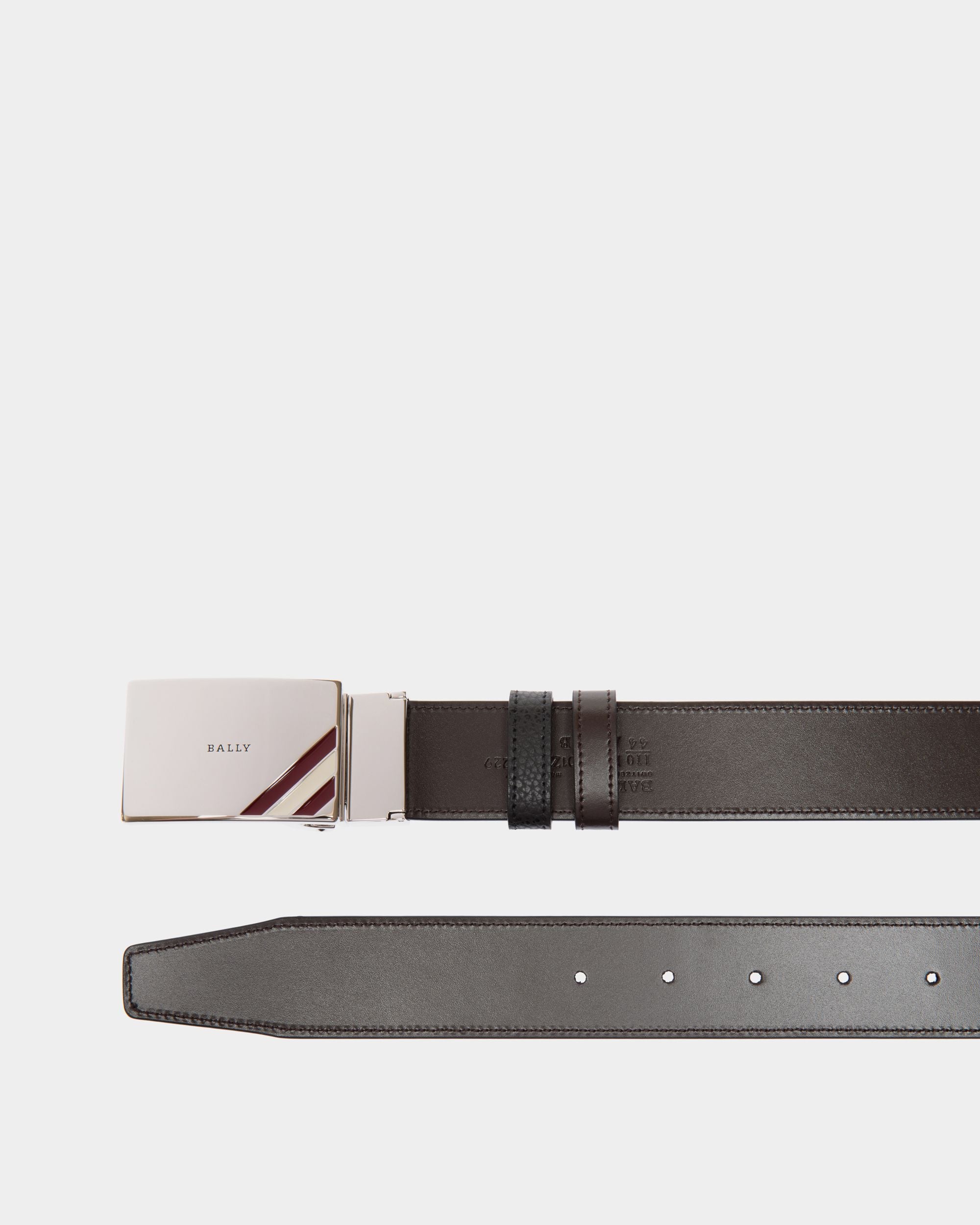 Adjustable-Reversible Belt In Black Leather - Herren - Bally - 02