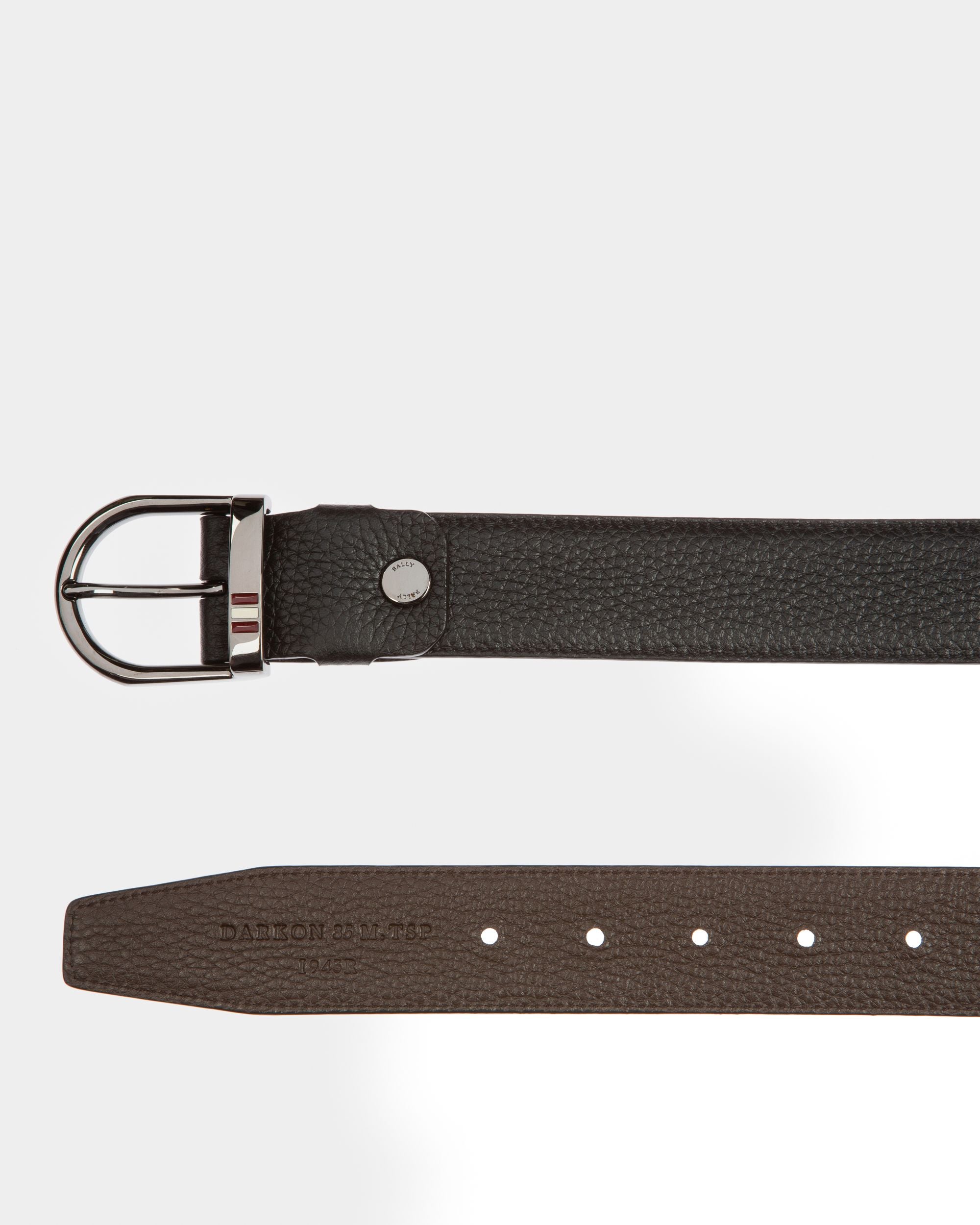 Darkon 35 Mm Breiter Gürtel Aus Schwarzem Leder - Herren - Bally - 02