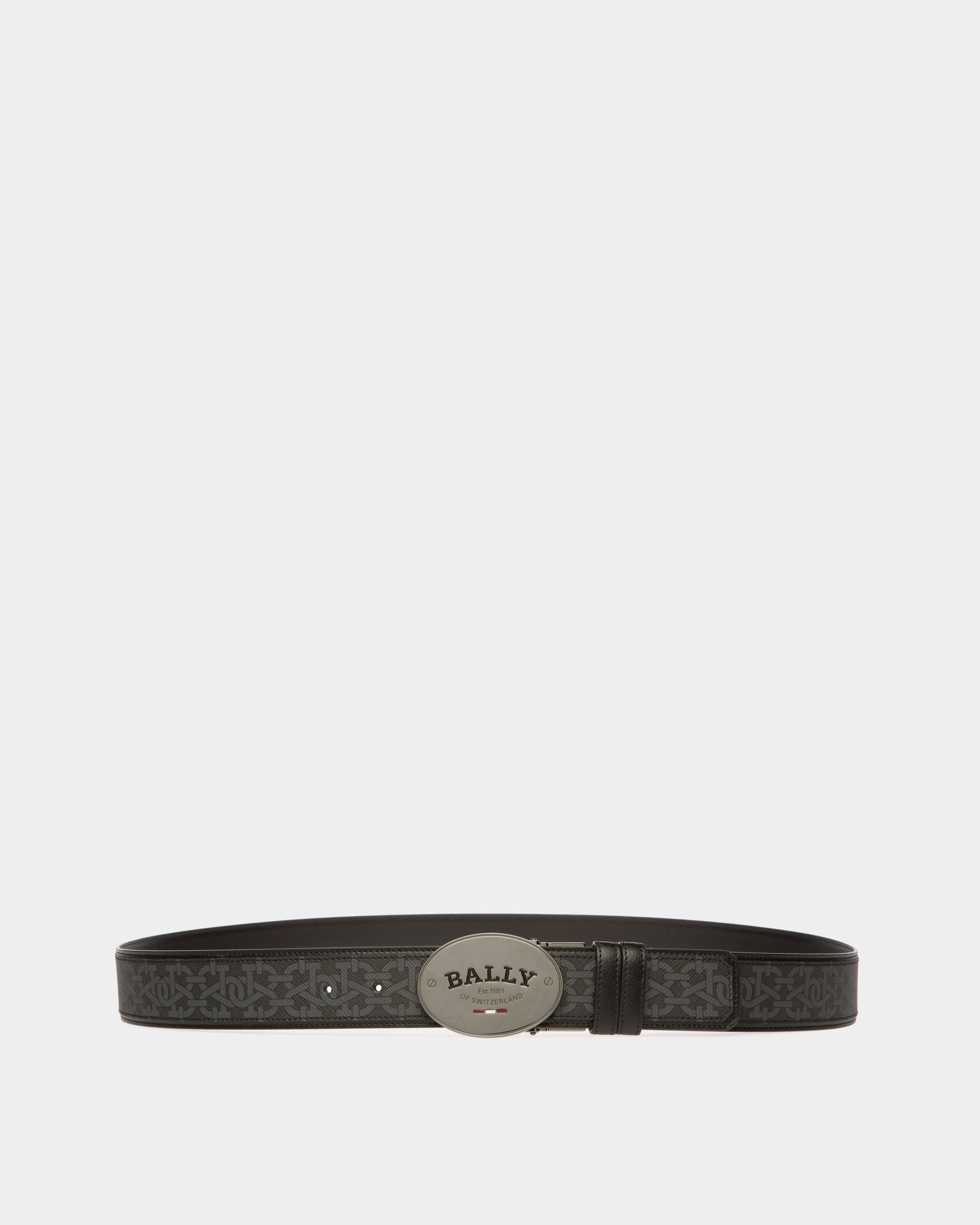 Osvald 40 Mm Breiter Gürtel Aus Grauem Und Schwarzem Tpu - Herren - Bally - 01