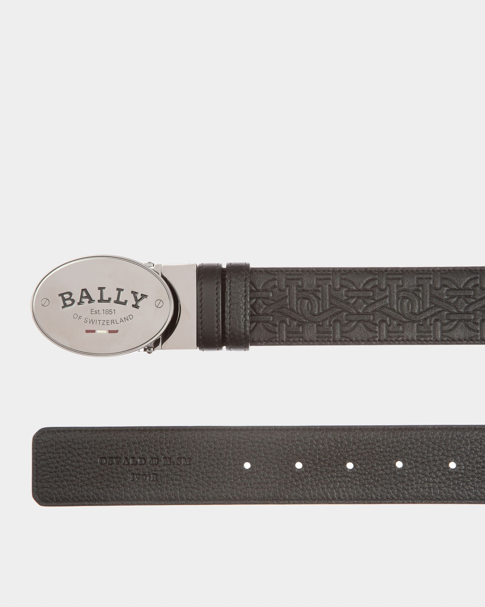 Osvald 40 Mm Breiter Gürtel Aus Grauem Und Schwarzem Tpu - Herren - Bally - 02