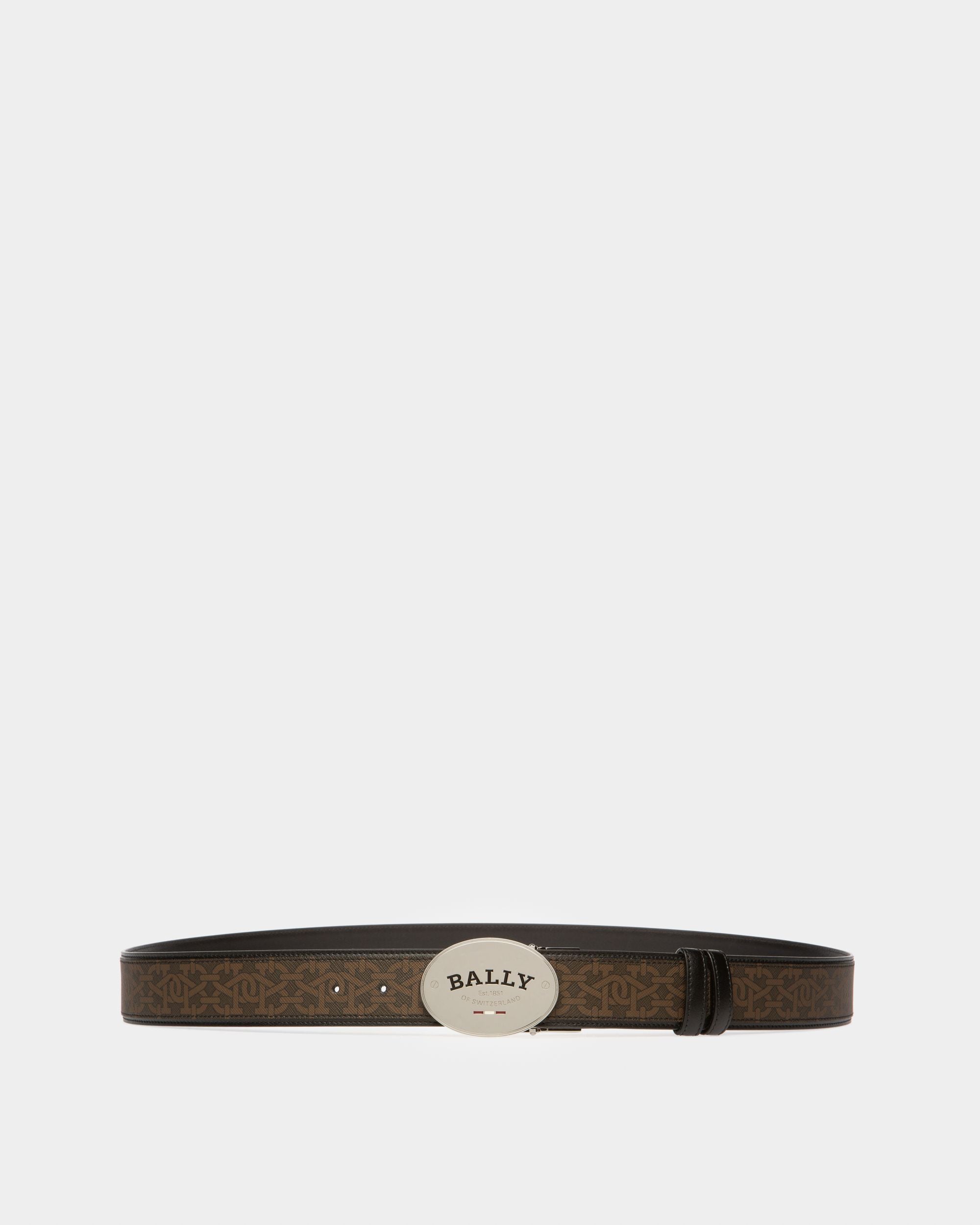 Osvald 40 Mm Breiter Gürtel Aus Braunem Und Schwarzem Tpu - Herren - Bally - 01