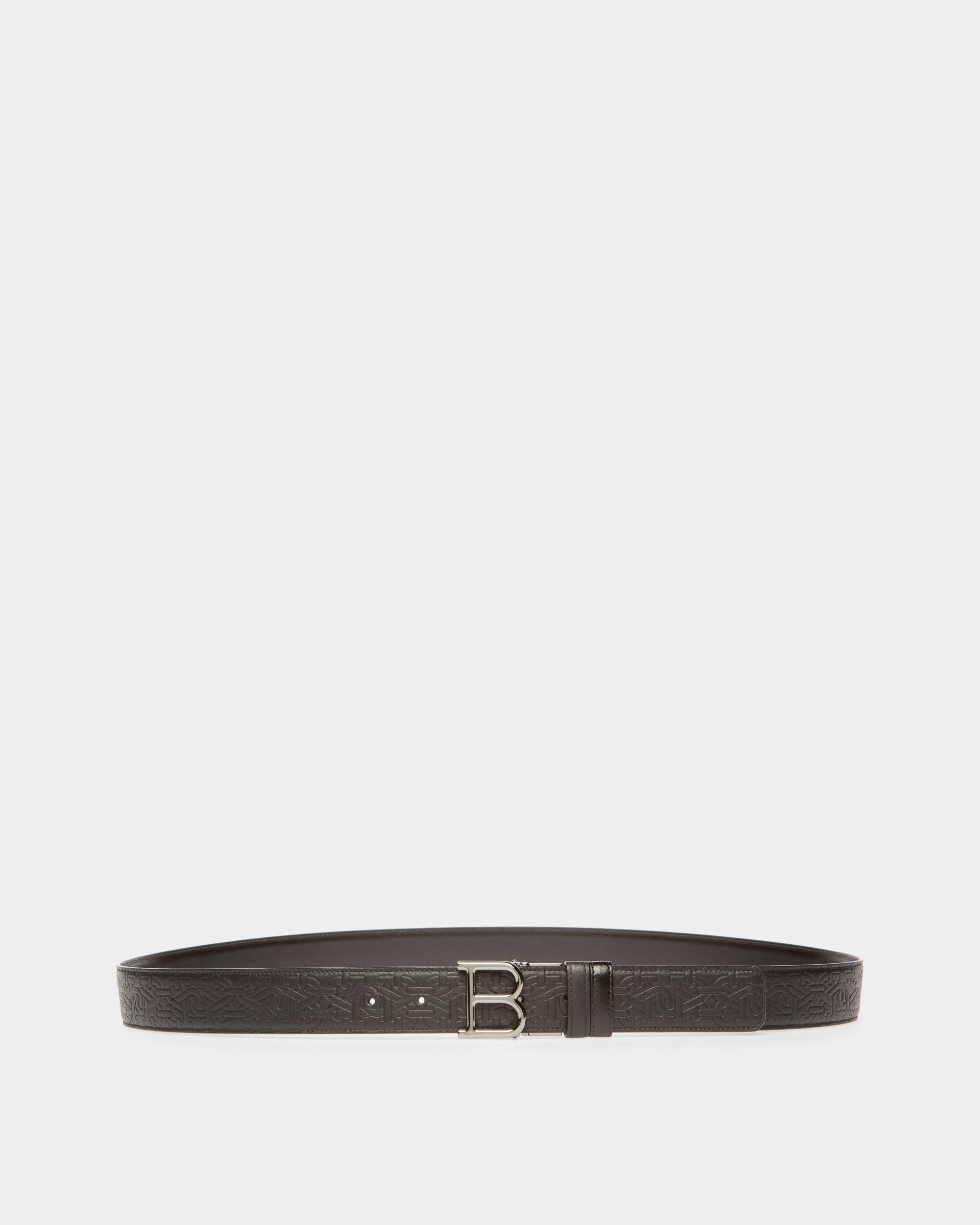 B Buckle 35 Mm Breiter Gürtel Aus Schwarzem Leder - Herren - Bally - 01
