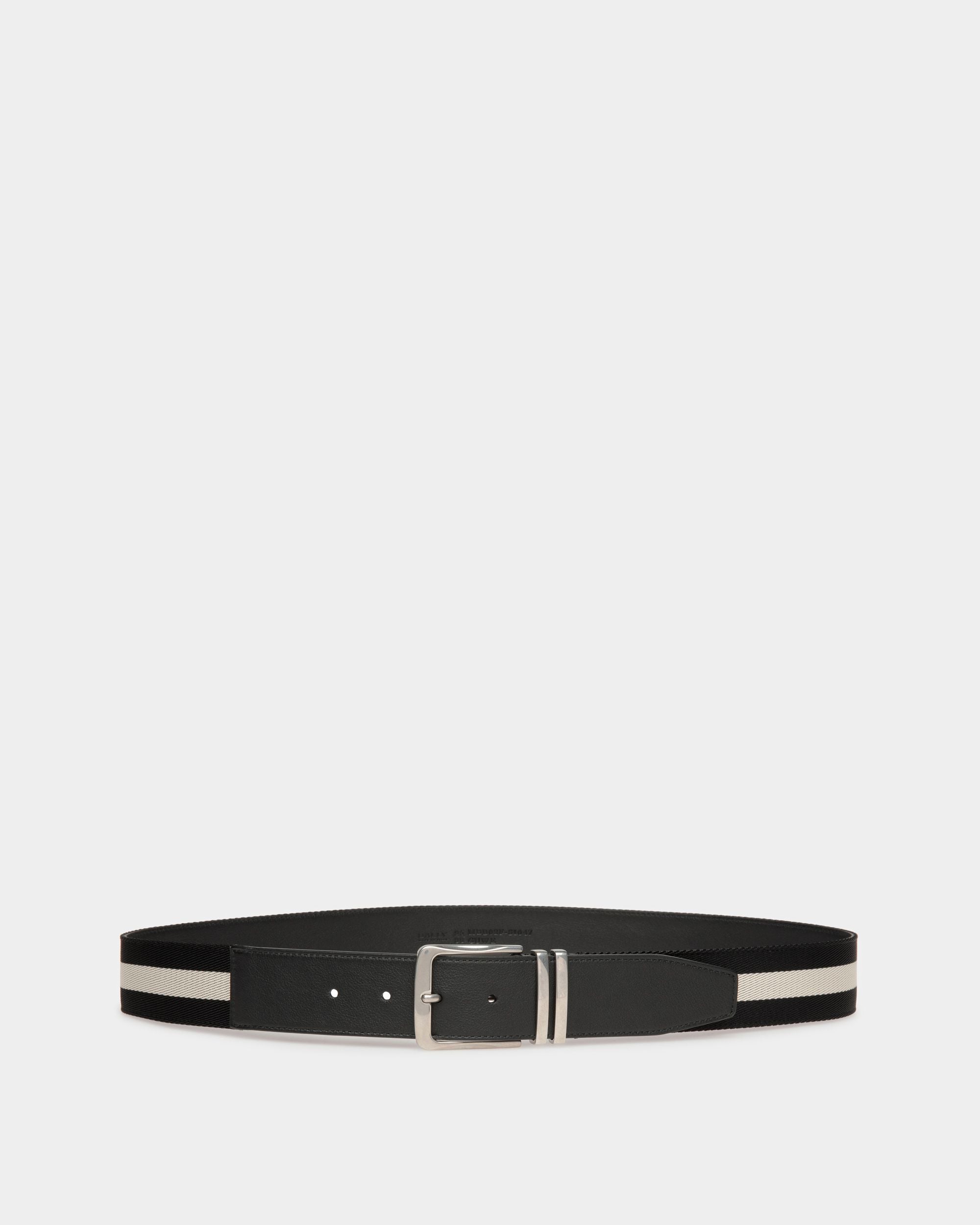 Legerer Nicht Verstellbarer 40 Mm Gürtel Aus Stoff Und Leder In Schwarz - Herren - Bally - 01