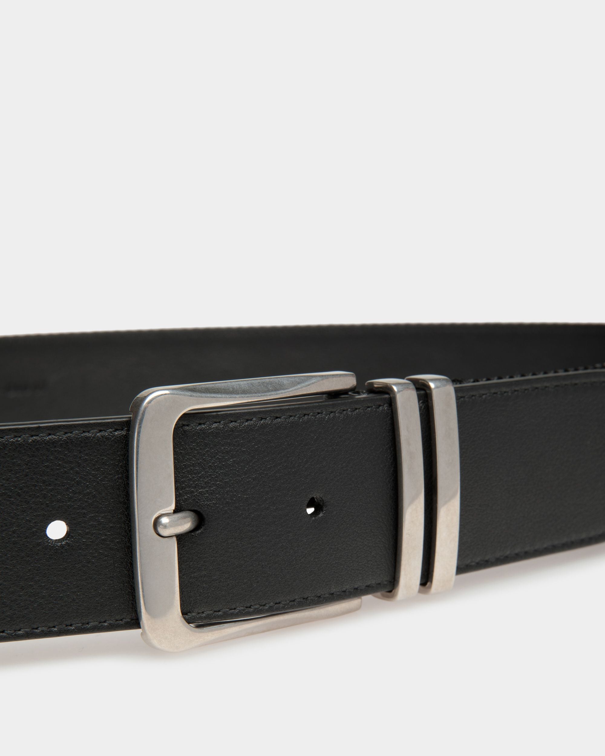 Legerer Nicht Verstellbarer 40 Mm Gürtel Aus Stoff Und Leder In Schwarz - Herren - Bally - 03