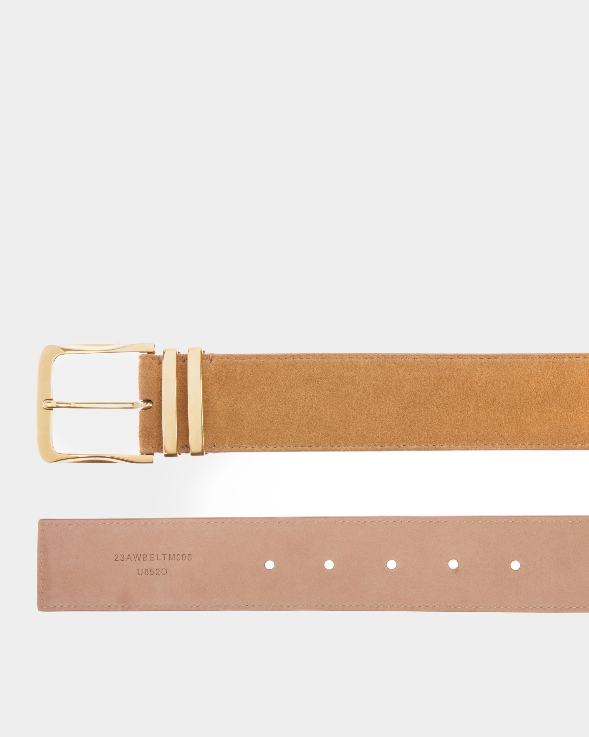Legerer Nicht Verstellbarer 40 Mm Gürtel Aus Leder In Desert - Herren - Bally - 02