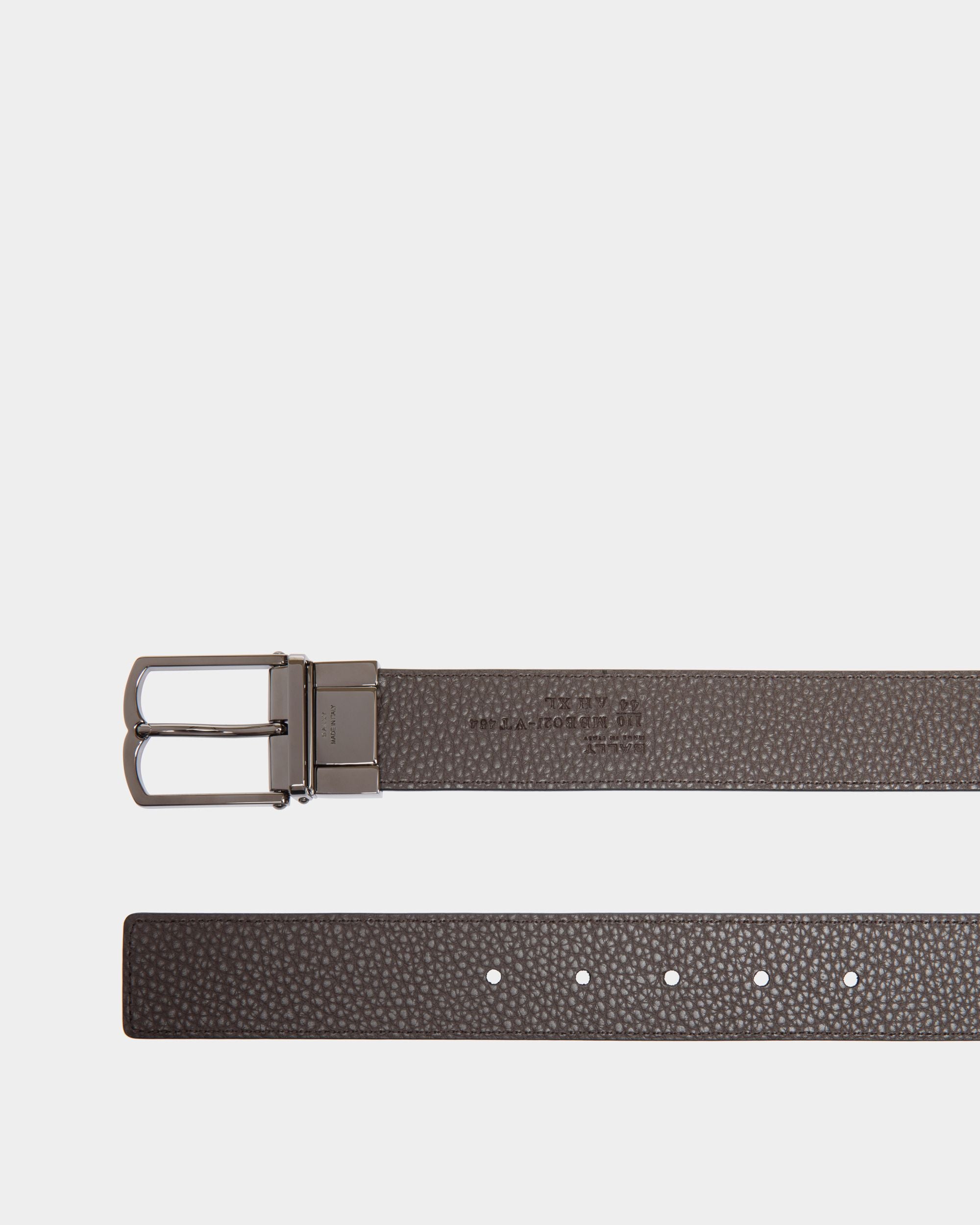 Dress Adjustable-Reversible Belt In Brown  Leather - Herren - Bally - 01