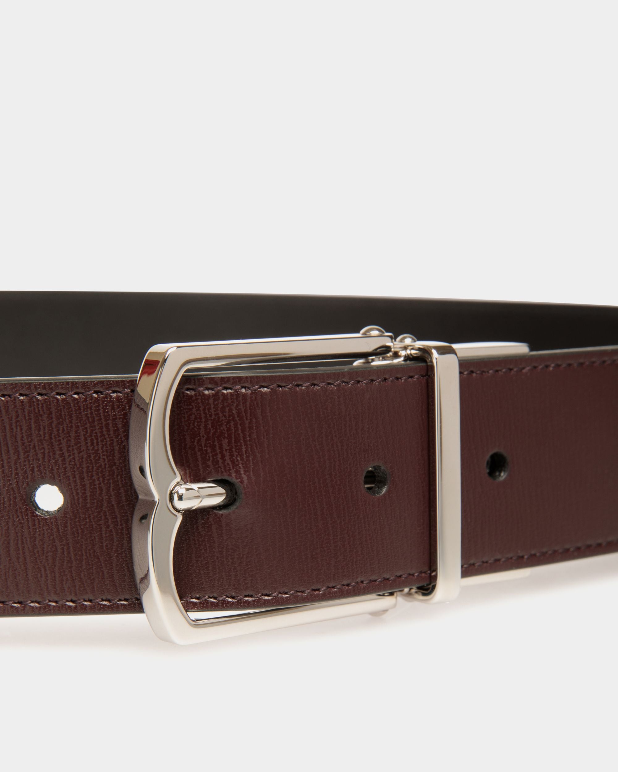 Country 35 mm Verstellbarer Wendegürtel Aus Leder In Braun - Herren - Bally - 03