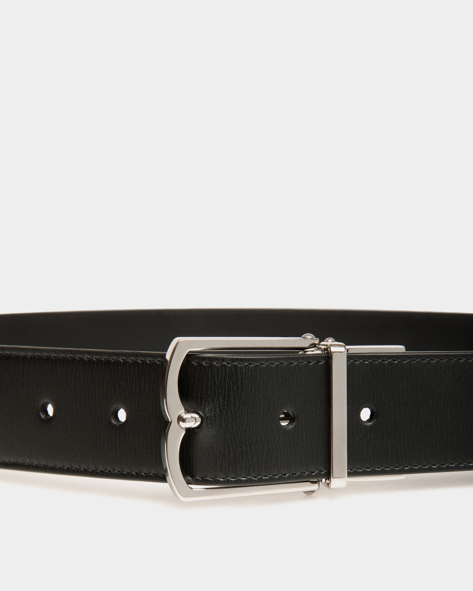 Verstellbarer Wendegürtel Country 35 mm Aus Leder In Schwarz - Herren - Bally - 03
