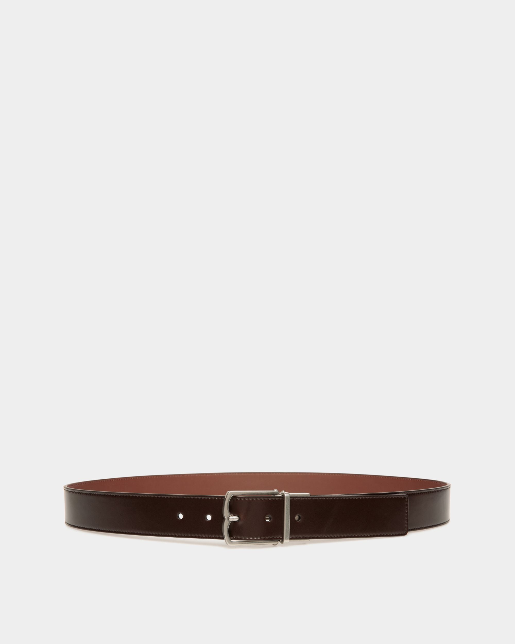 Verstellbarer Country Wendegürtel Aus Leder In Ebenholz Und Braun, 35 mm - Herren - Bally - 01
