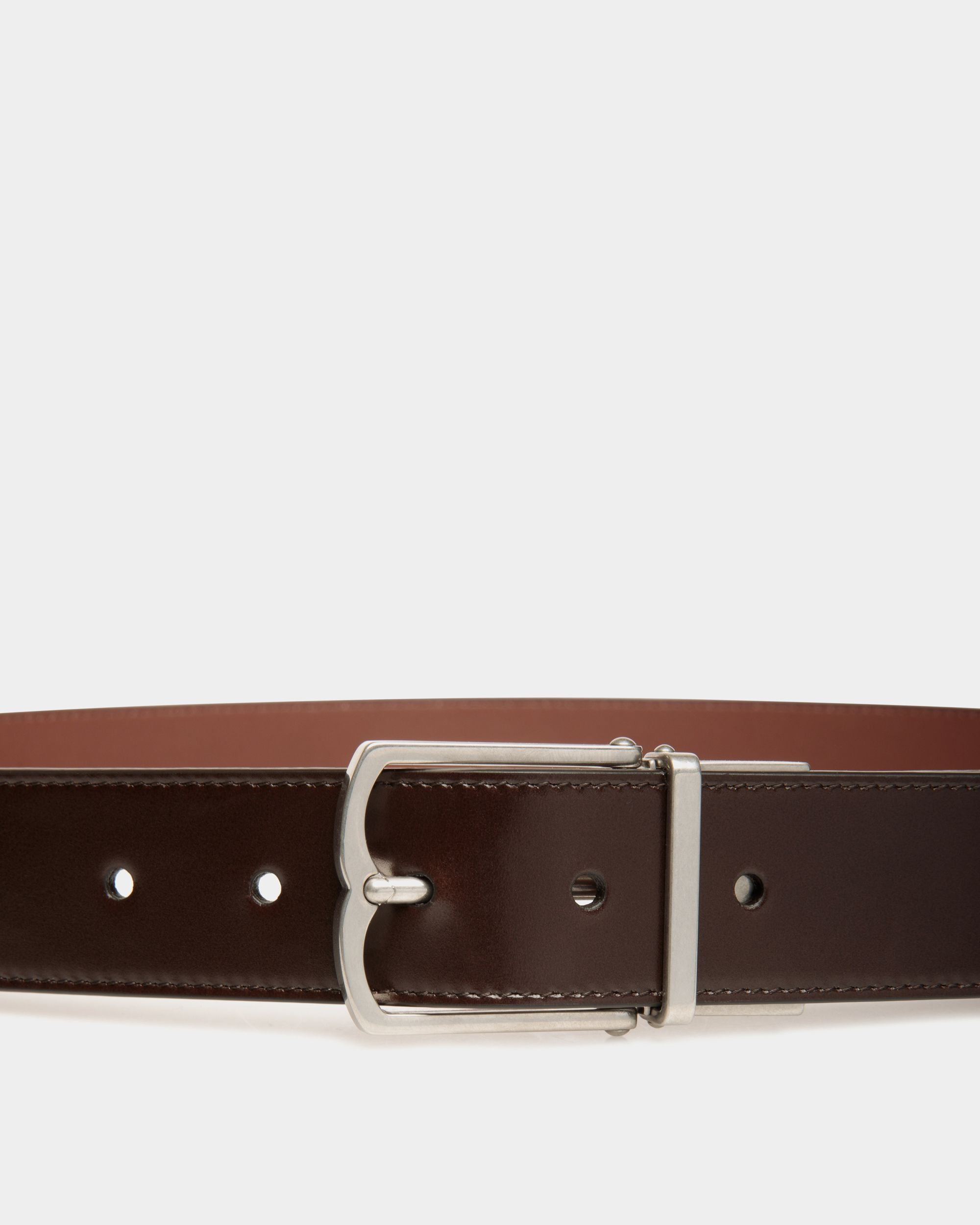 Verstellbarer Country Wendegürtel Aus Leder In Ebenholz Und Braun, 35 mm - Herren - Bally - 03