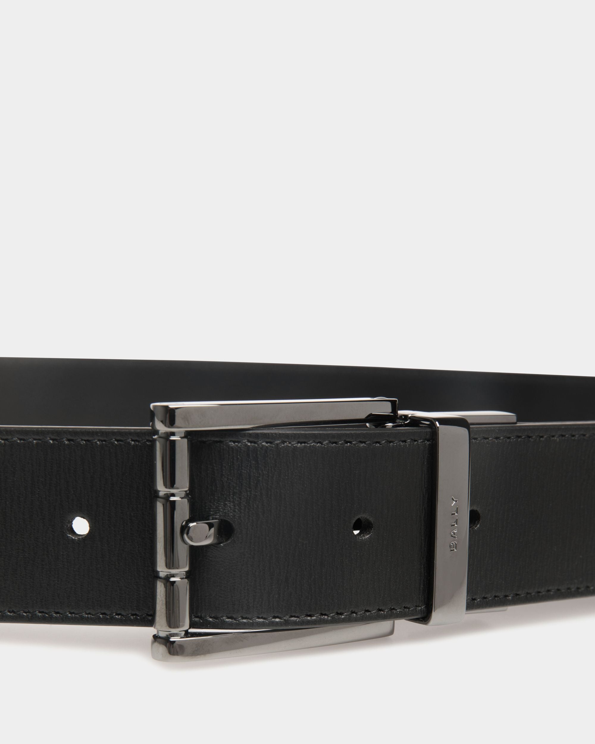 Verstellbarer Astory 35 mm Wendegürtel Aus Leder In Schwarz - Herren - Bally - 04