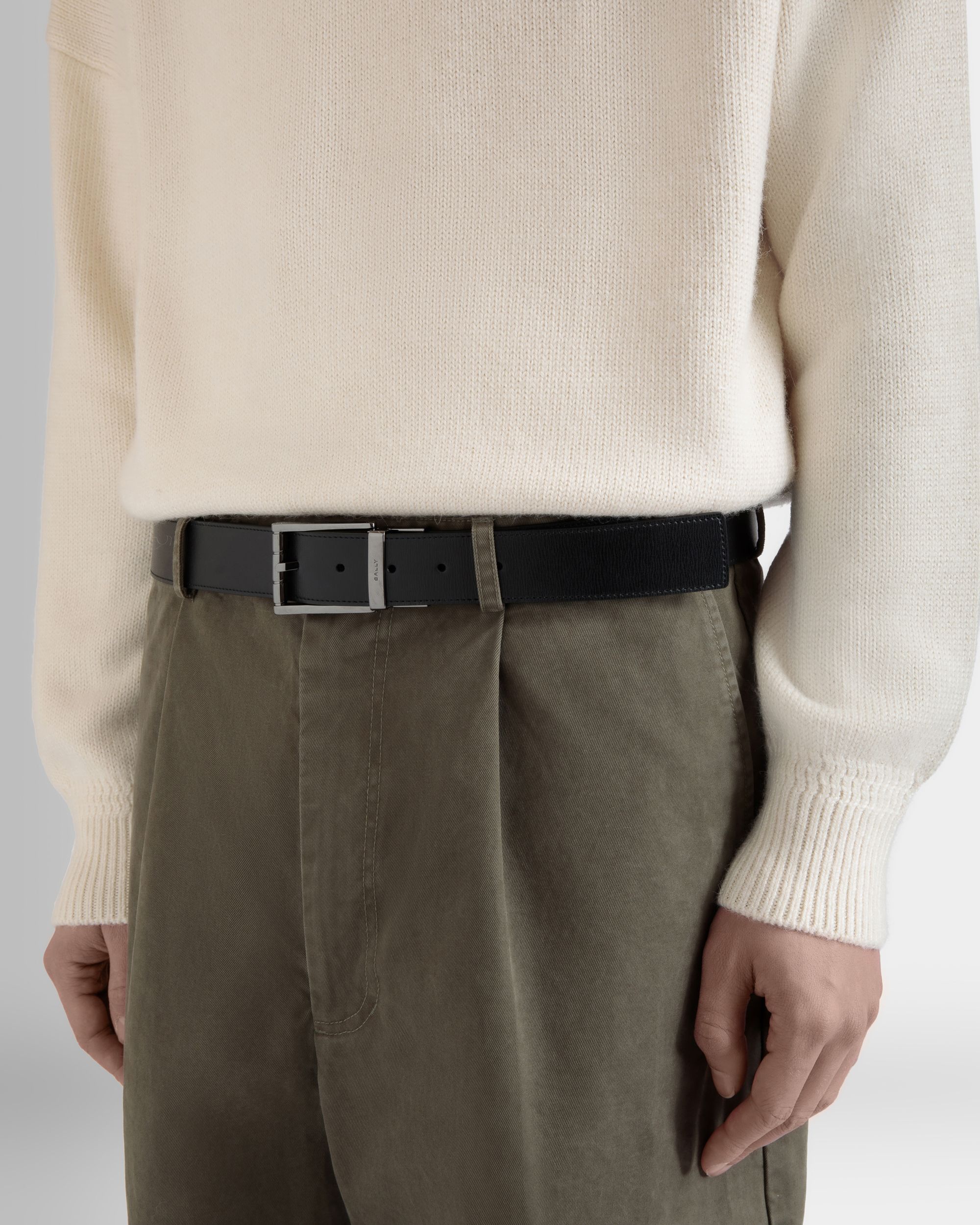 Verstellbarer Astory 35 mm Wendegürtel Aus Leder In Schwarz - Herren - Bally - 05