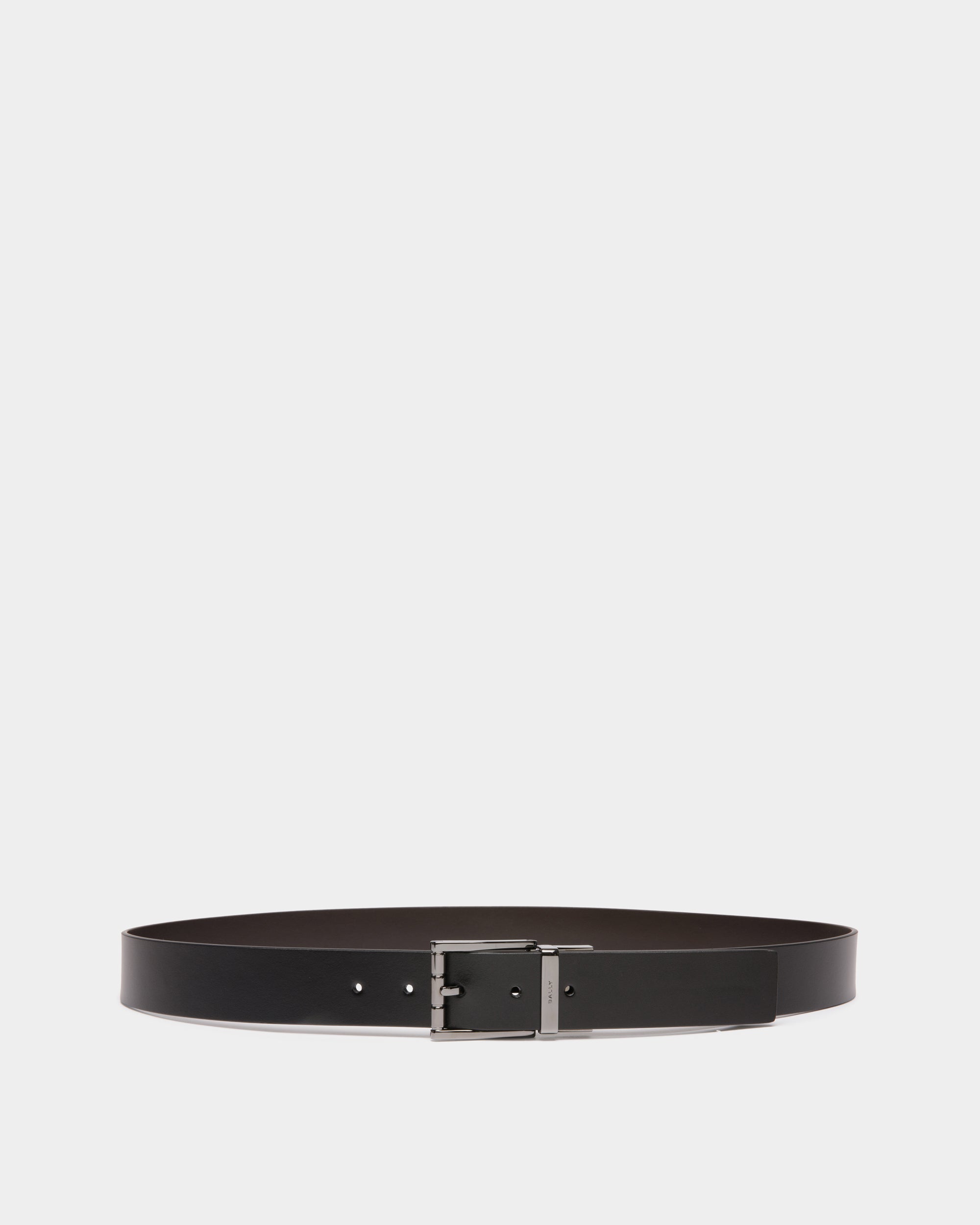 Astory 35 mm Verstellbarer Wendegürtel Aus Leder In Schwarz Und Ebenholzschwarz - Herren - Bally - 01