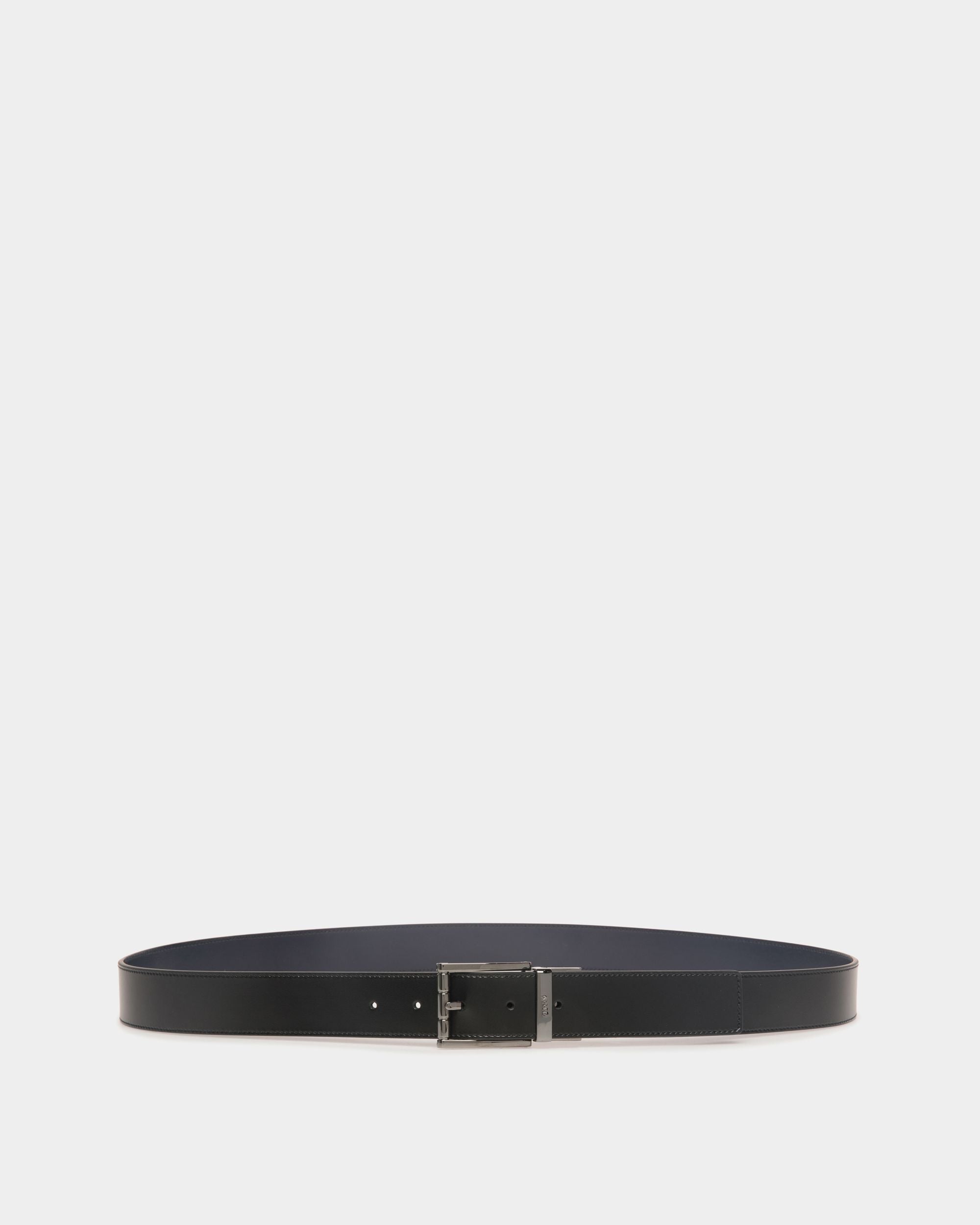 Astory 35 mm Verstellbarer Wendegürtel Aus Leder In Schwarz Und Navy Blue - Herren - Bally - 01
