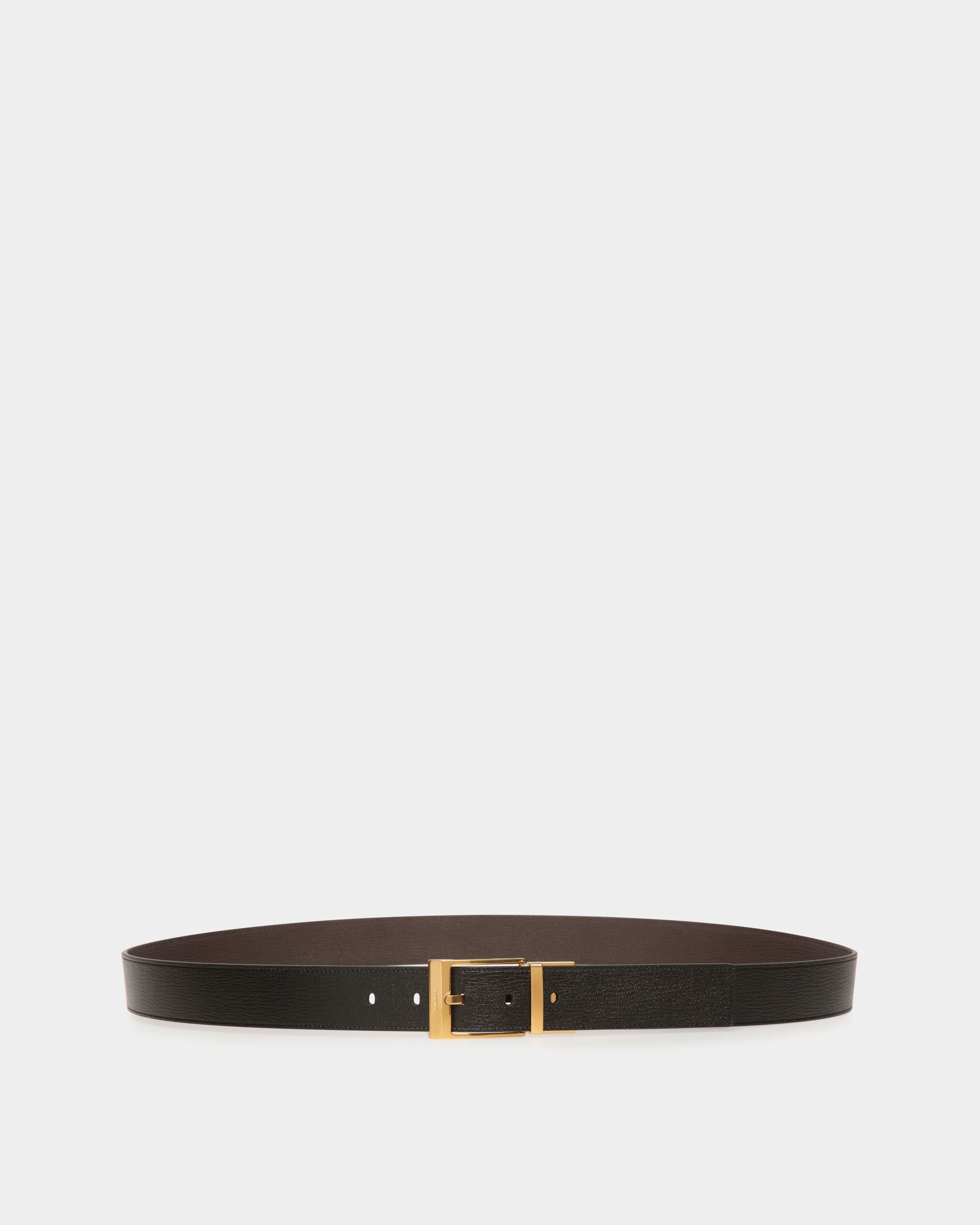 Shiffie 35 mm Verstellbarer Wendegürtel Aus Leder In Schwarz Und Ebenholz - Herren - Bally - 01