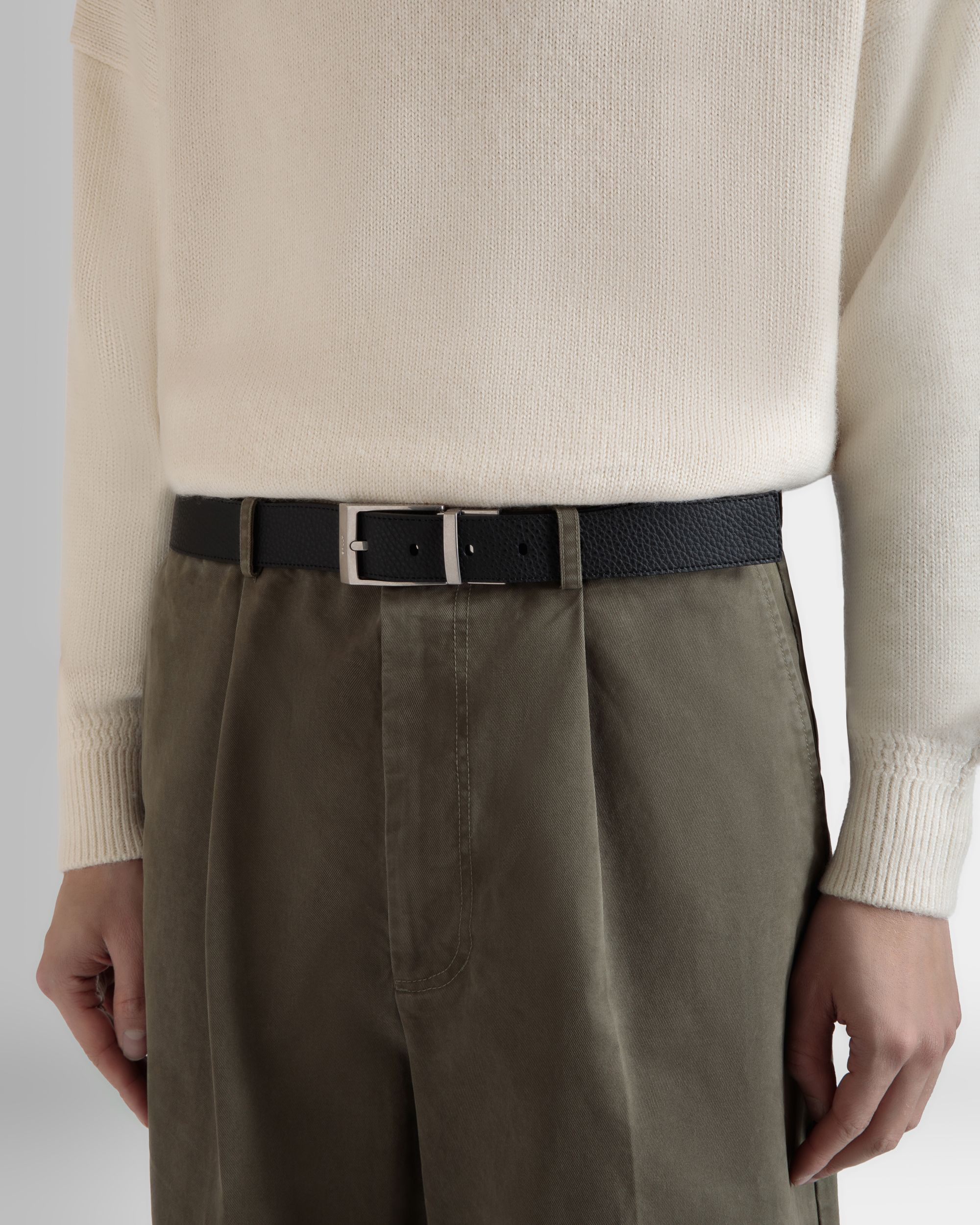 Anzuggürtel Aus Braunem Und Schwarzem Leder - Herren - Bally - 03