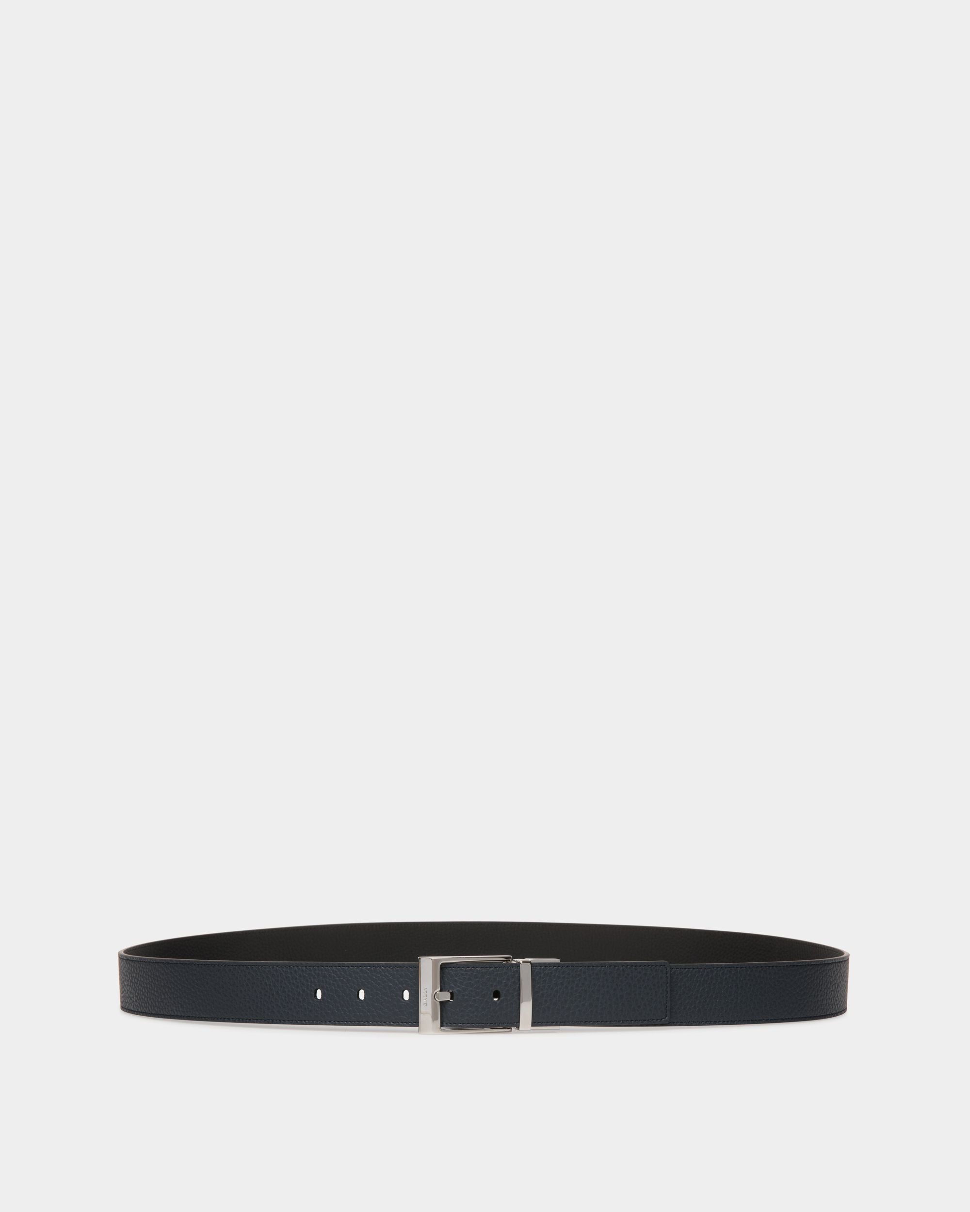 Shiffie 35 mm Verstellbarer Wendegürtel Aus Leder In Navy Blue Und Schwarz - Herren - Bally - 01