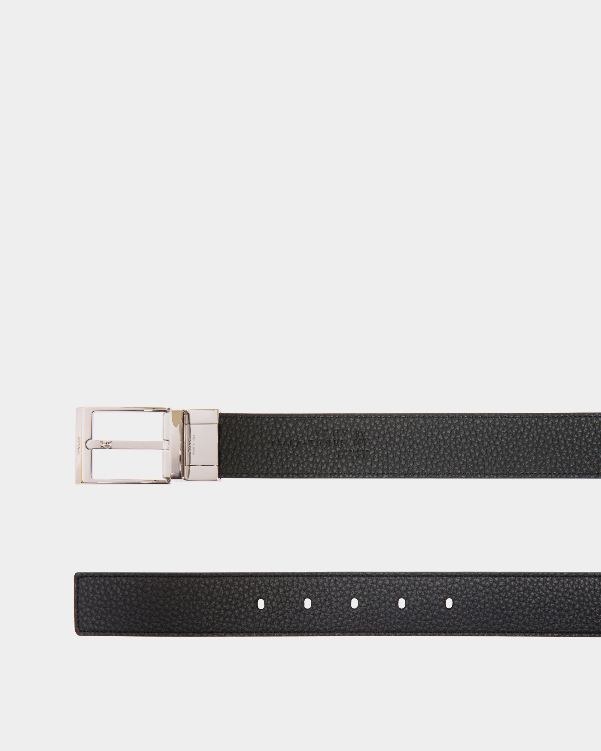 Shiffie 35 mm Verstellbarer Wendegürtel Aus Leder In Navy Blue Und Schwarz - Herren - Bally - 04
