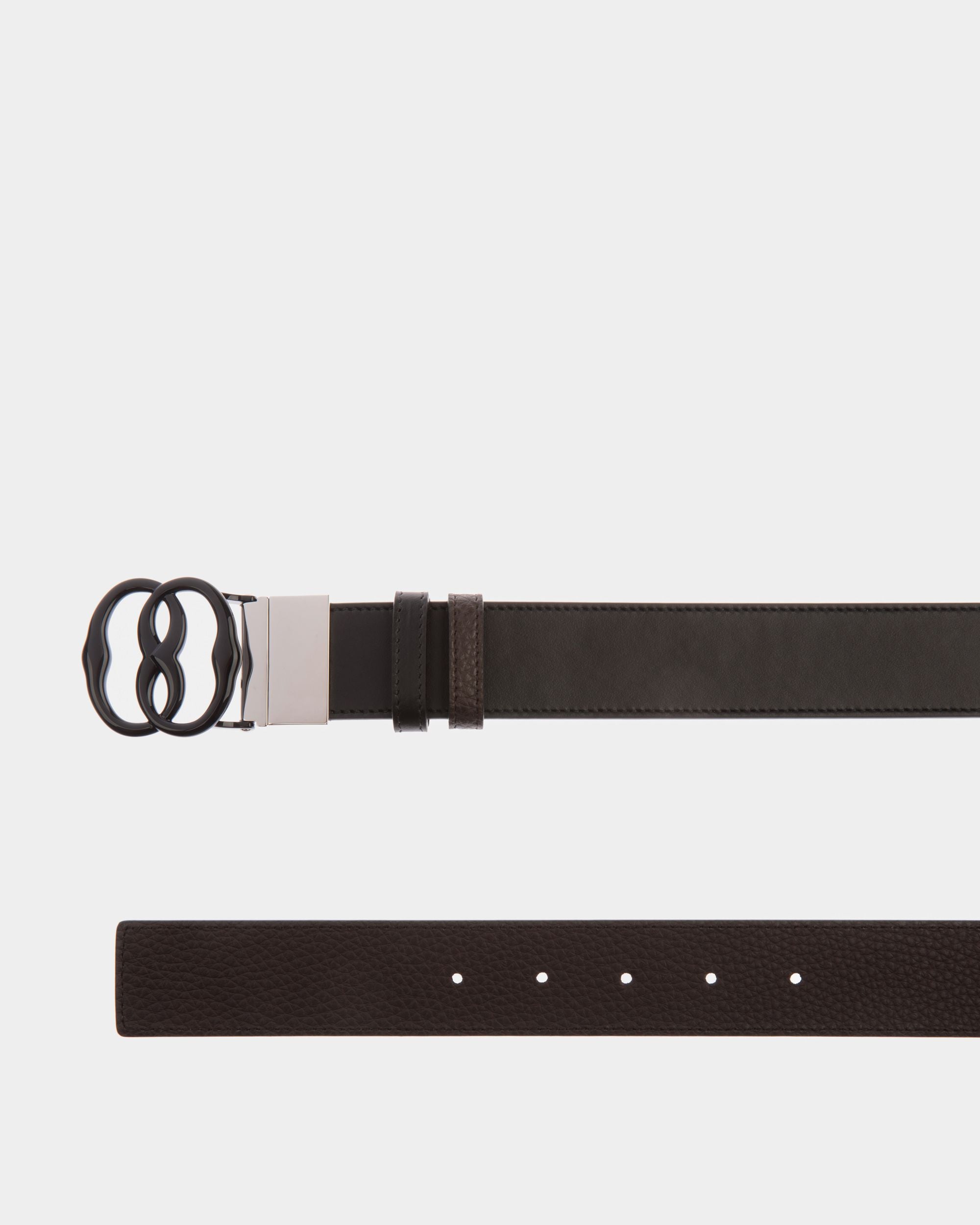 Bally Iconic Buckle Adjustable-Reversible Belt In Black Leather - Herren - Bally - 02