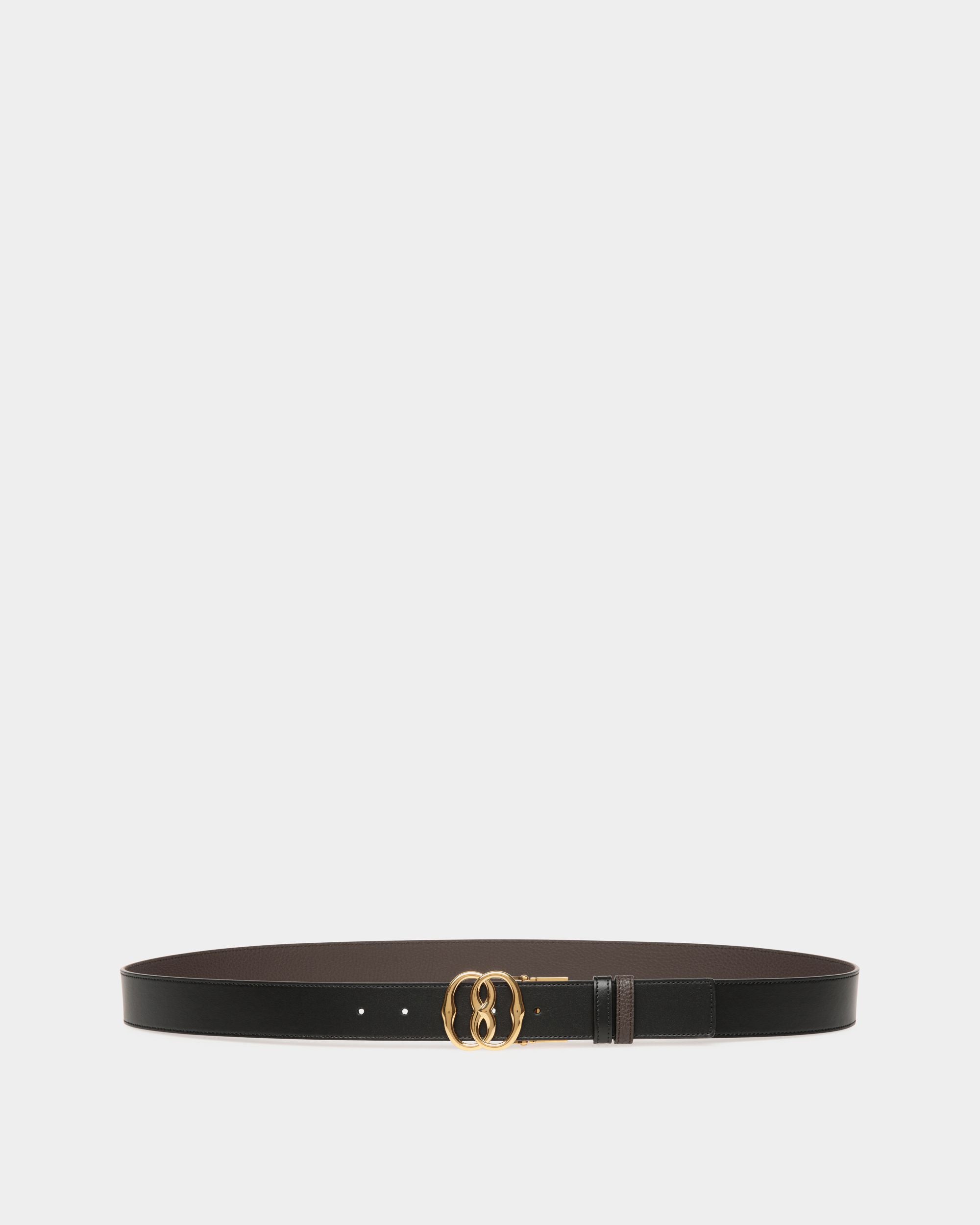 Bally Iconic Buckle Adjustable-Reversible Belt In Black Leather - Herren - Bally - 01