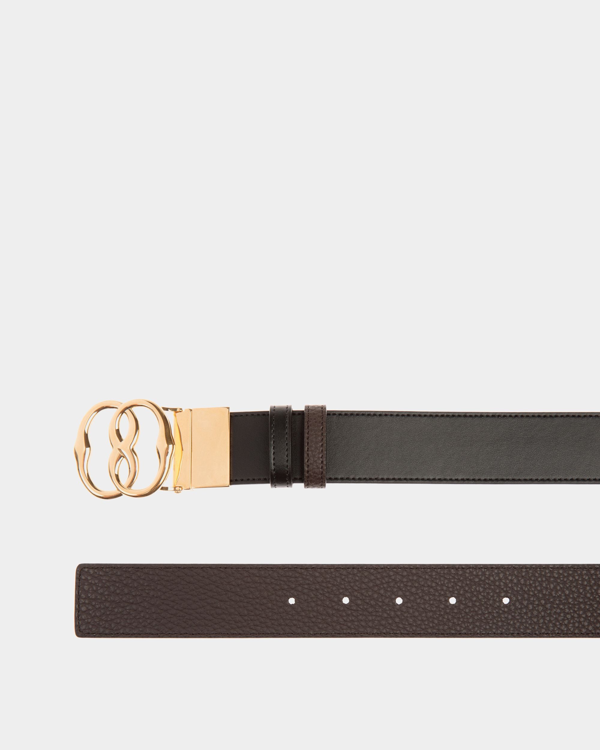 Bally Iconic Buckle Adjustable-Reversible Belt In Black Leather - Herren - Bally - 03