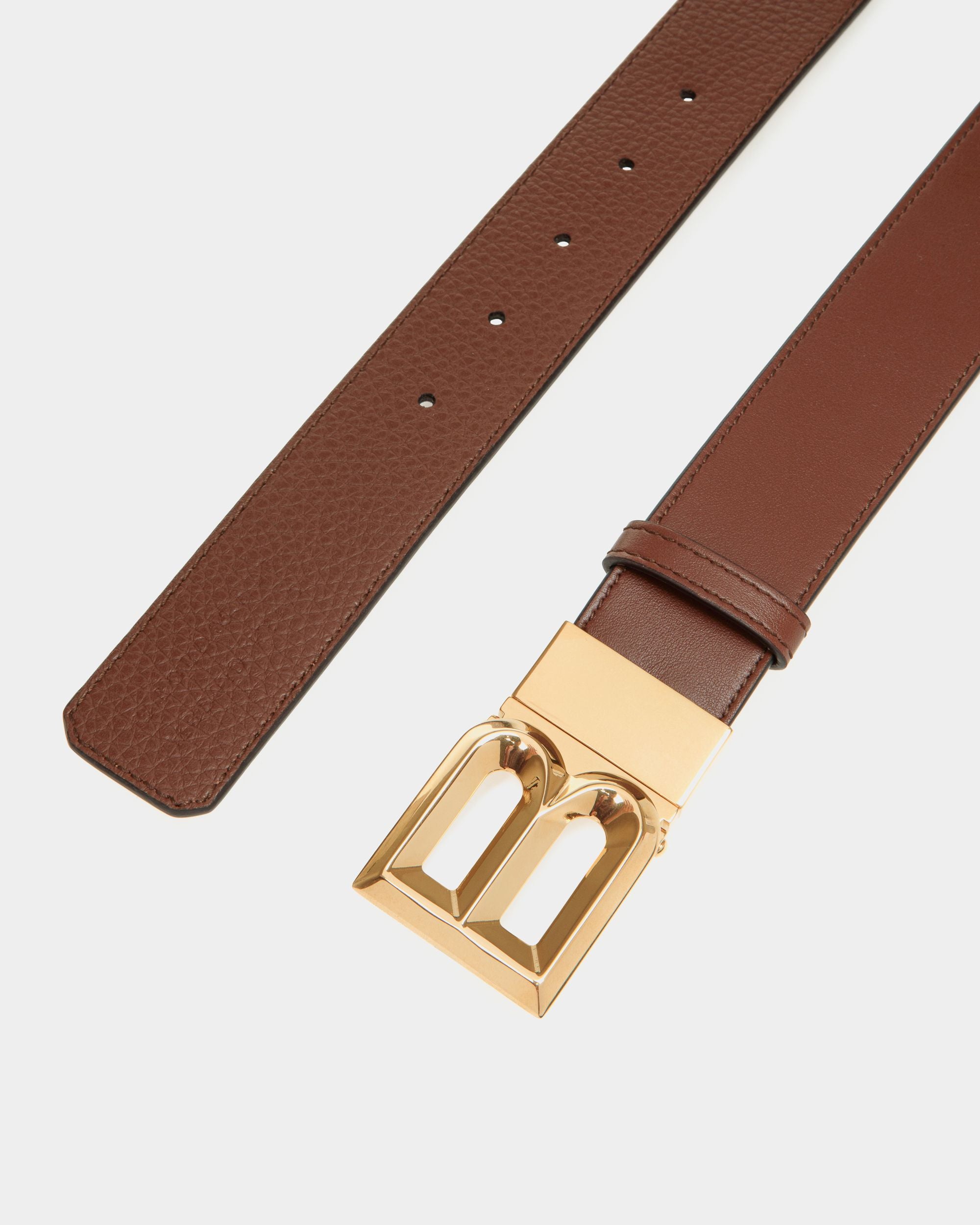 Bally Iconic Buckle Adjustable-Reversible Belt In Brown Leather - Herren - Bally - 02
