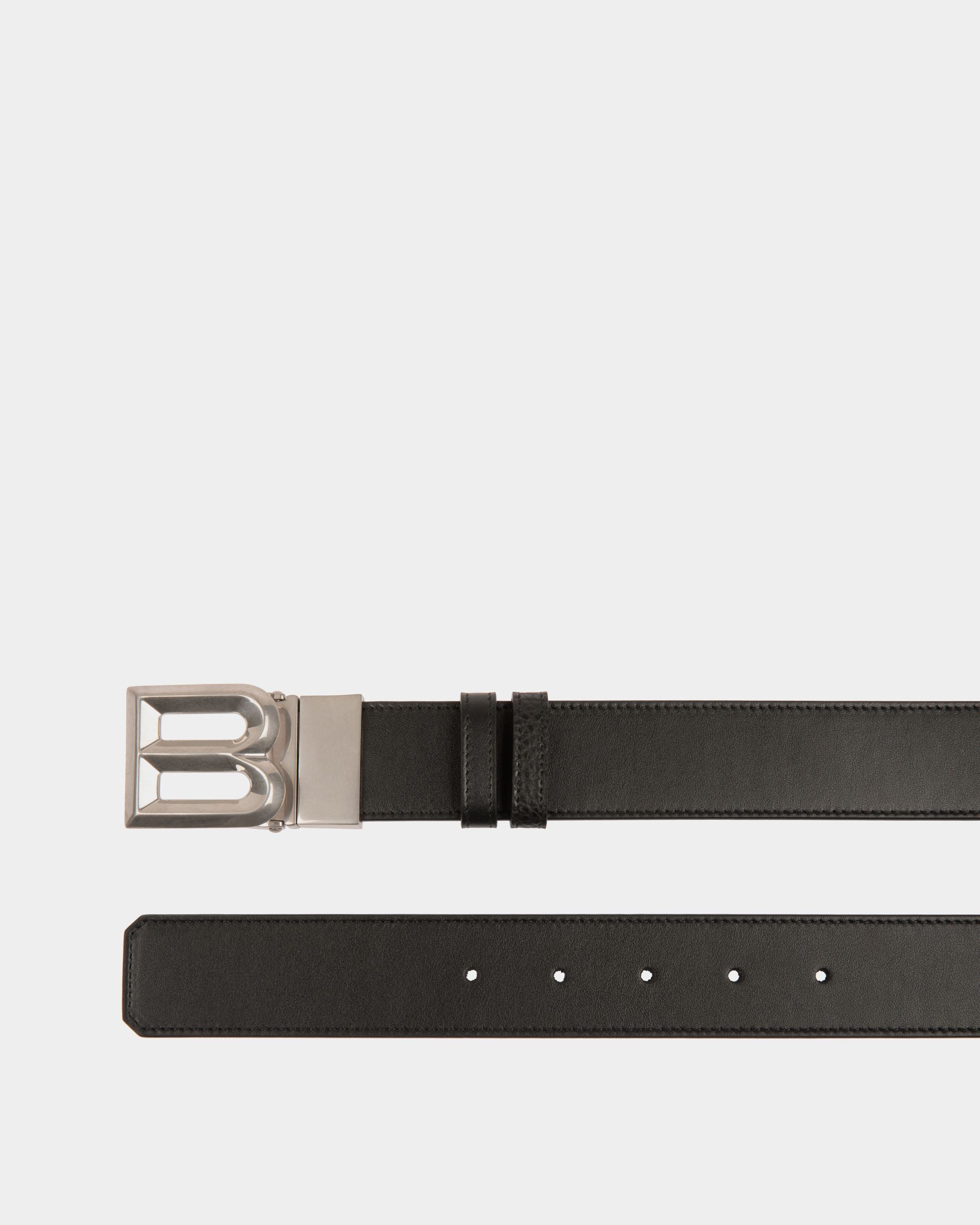 Verstellbarer B Bold 35 mm Wendegürtel Aus Schwarzem Leder - Herren - Bally - 02