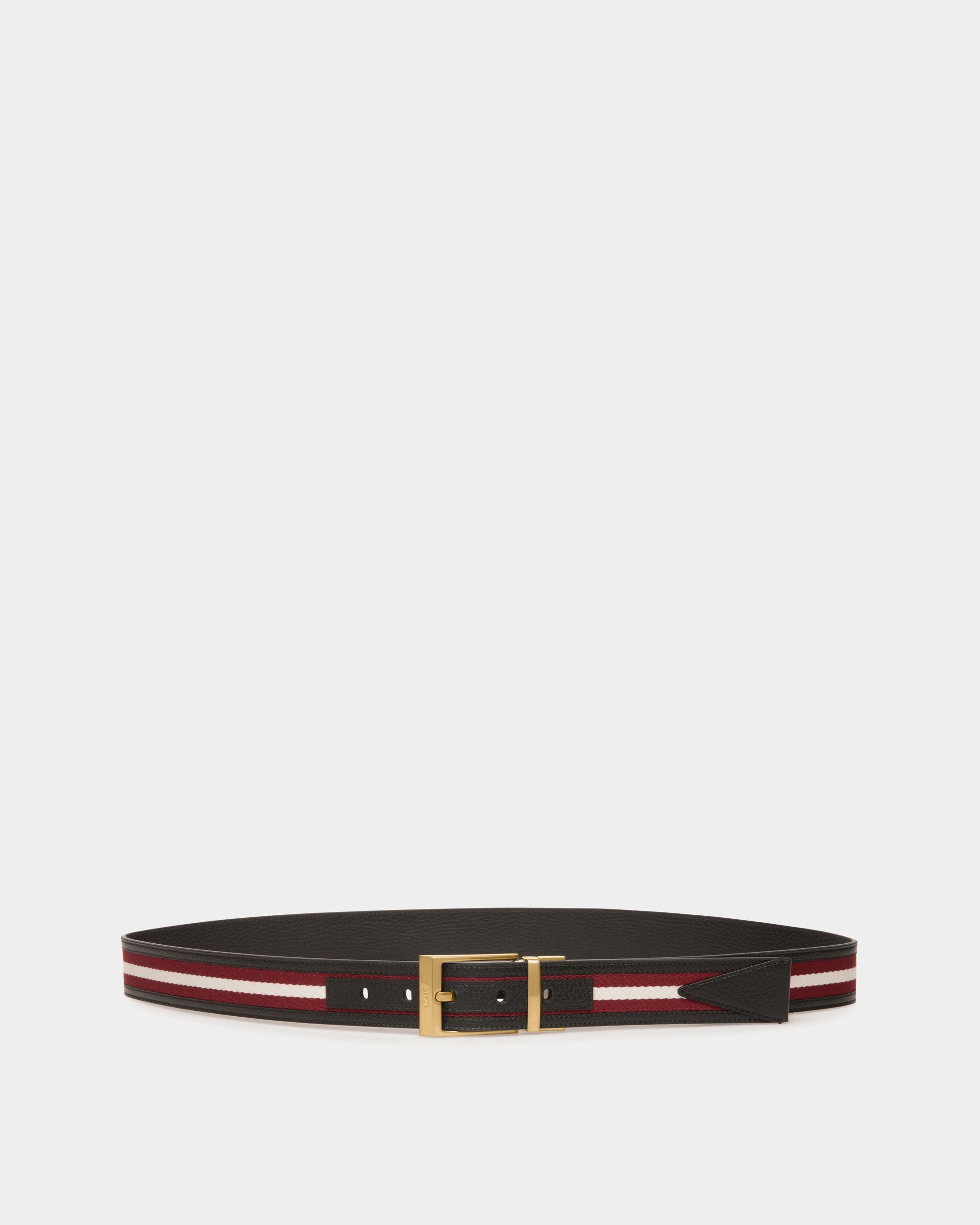 Shiffie 35 mm Wendegürtel Aus Stoff Und Leder In Rot Und Weiß - Herren - Bally - 01