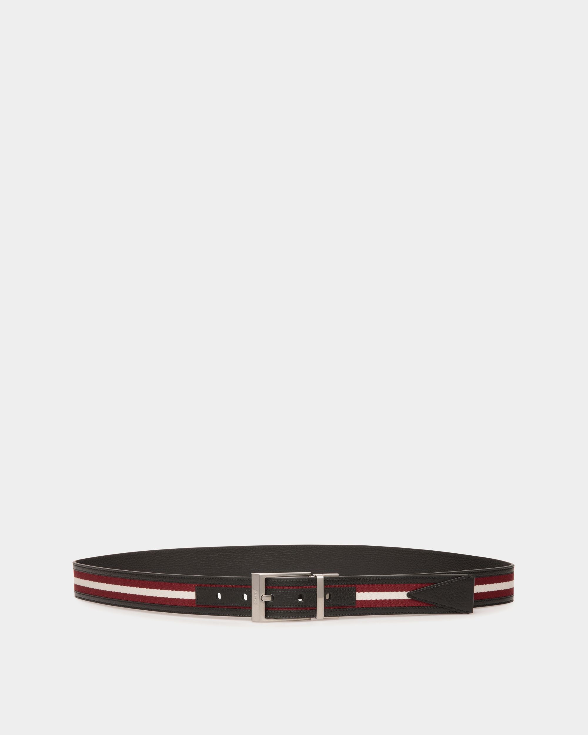 Shiffie 35 mm Wendegürtel Aus Stoff Und Leder In Rot, Weiß Und Schwarz - Herren - Bally - 01